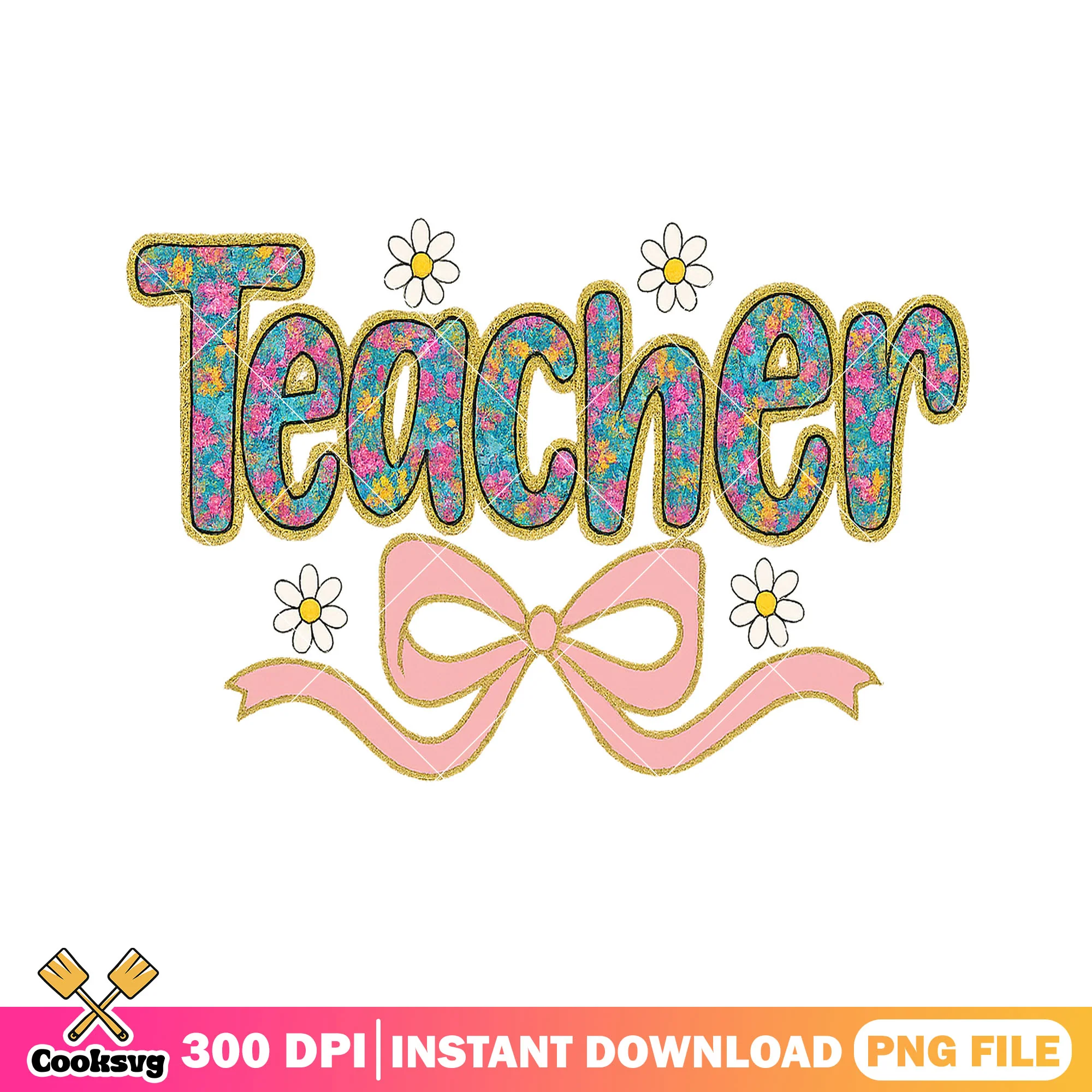 Bow cute teacher png, bow image png, back to school day png