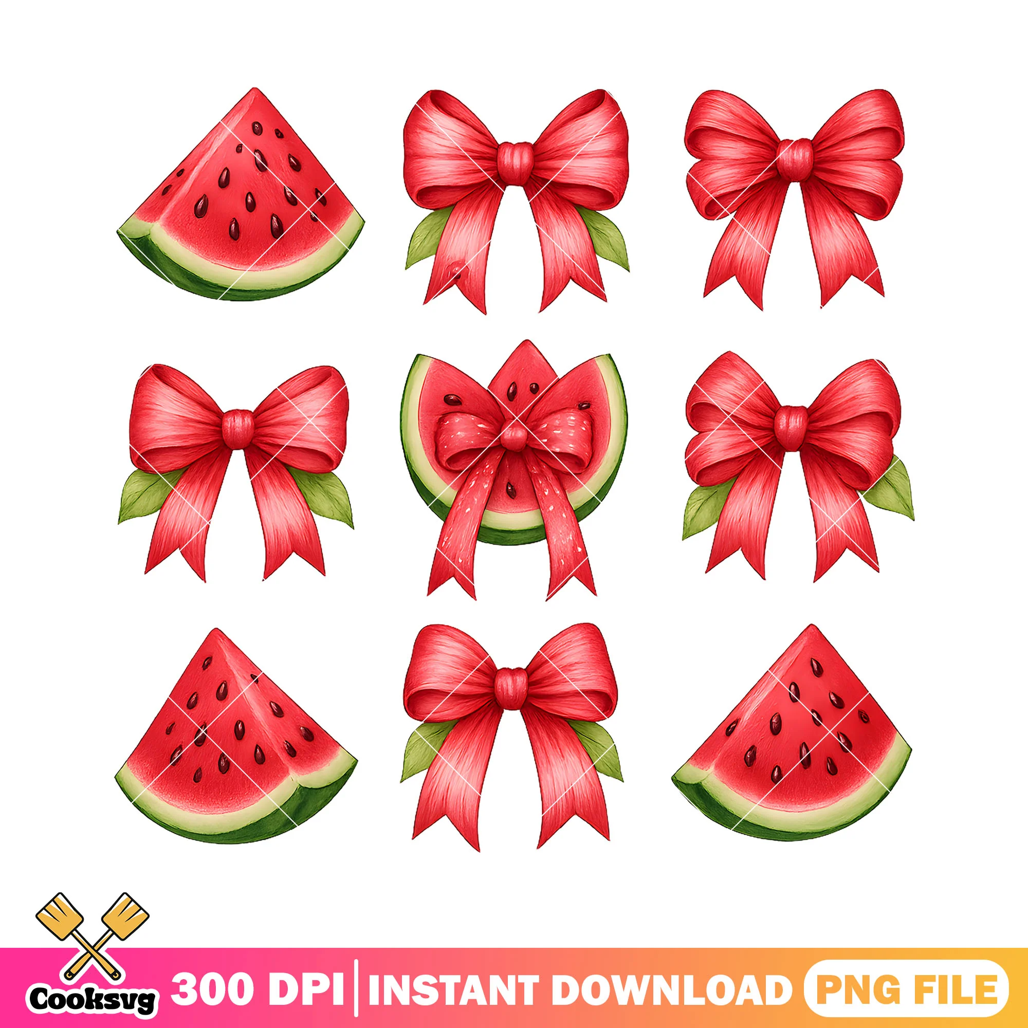 Bow tie watermelon png, red bow tie png, summer watermelon png