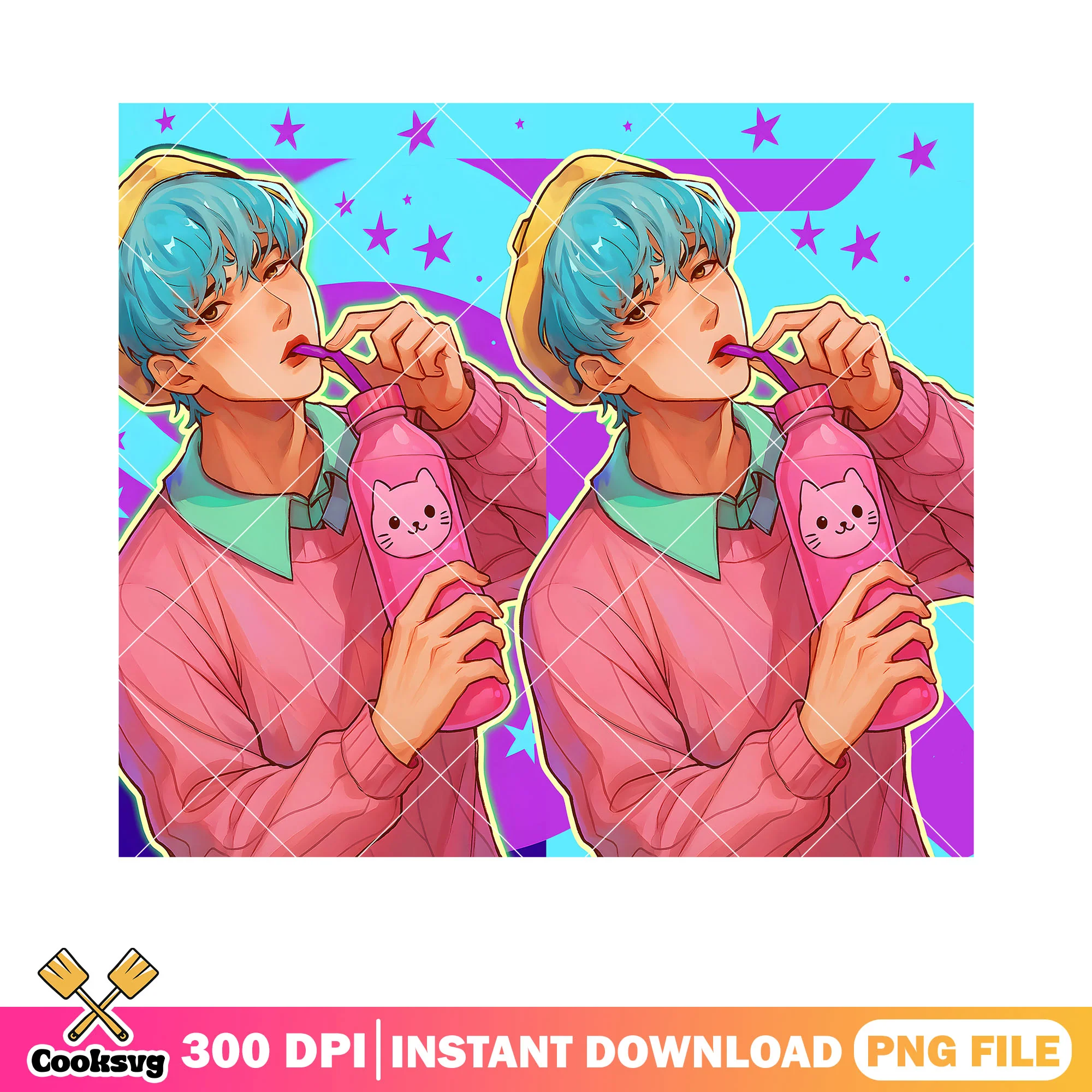 Boy hydration kpop logo png, anime boy png, poster boy hydration png