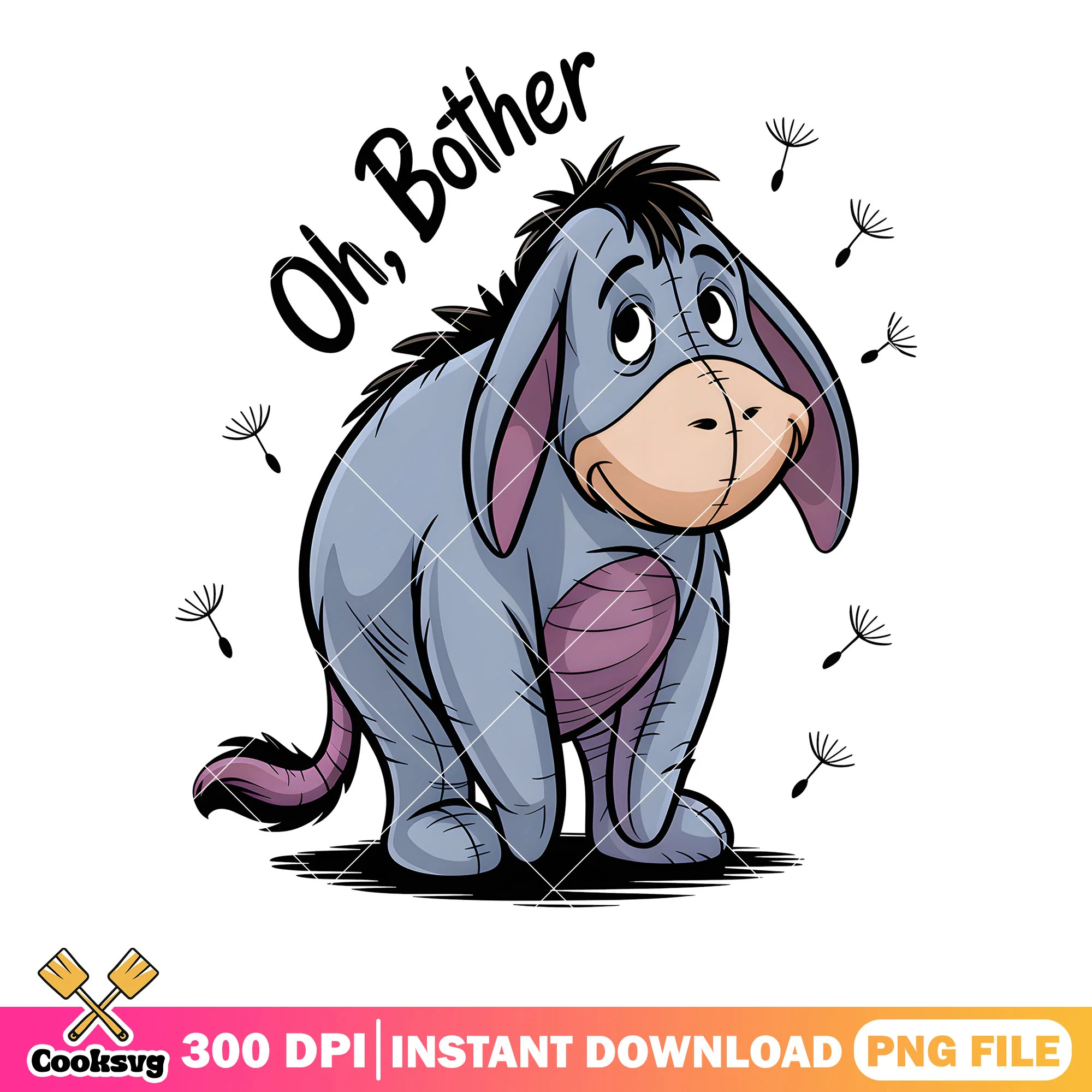 Brother love seed fluff eeyore png, disney eeyore png, pooh friends png