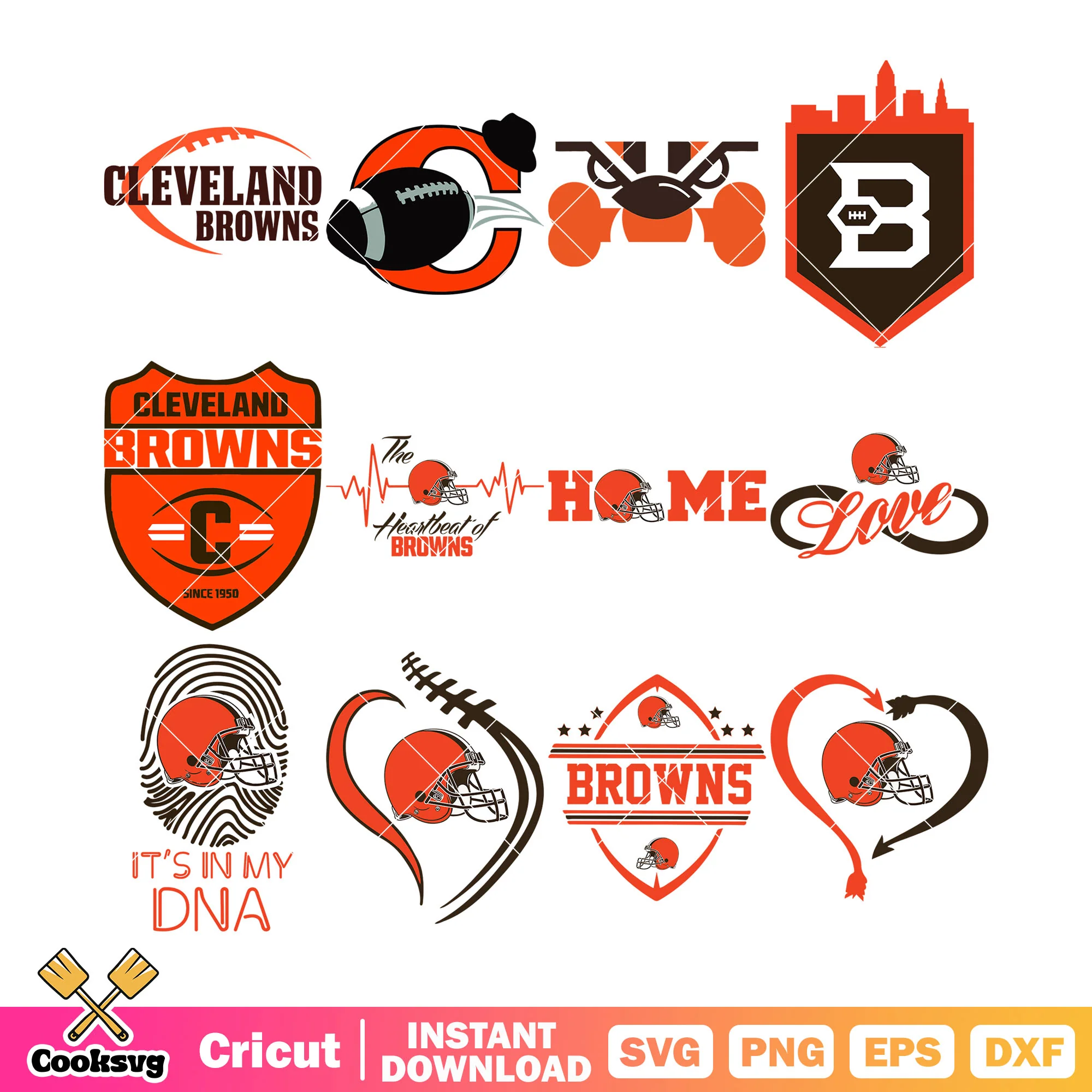Brown dna bundle svg, cleverland browns bundle svg, rugby helmet bundle svg