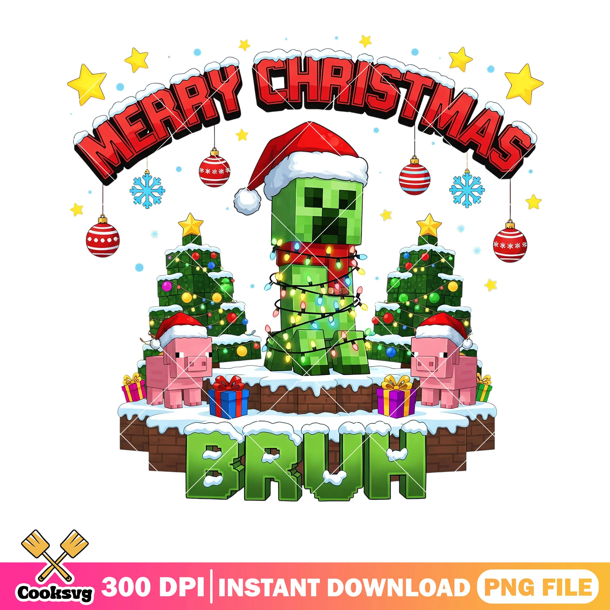 Bruh merry christmas png, mojang png, merry christmas png
