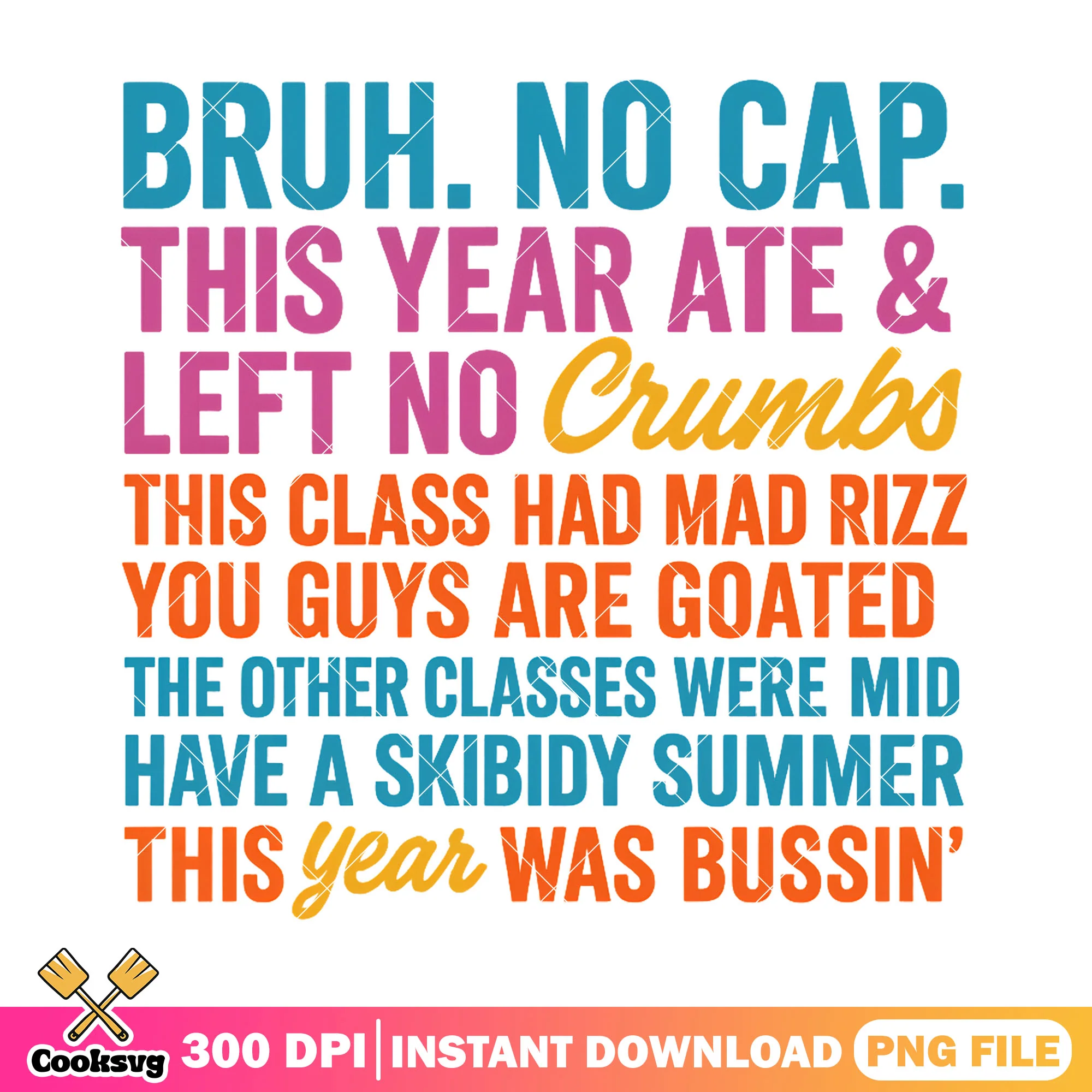 Bruh no cap this year ate png, last day of school png, bruh no cap png