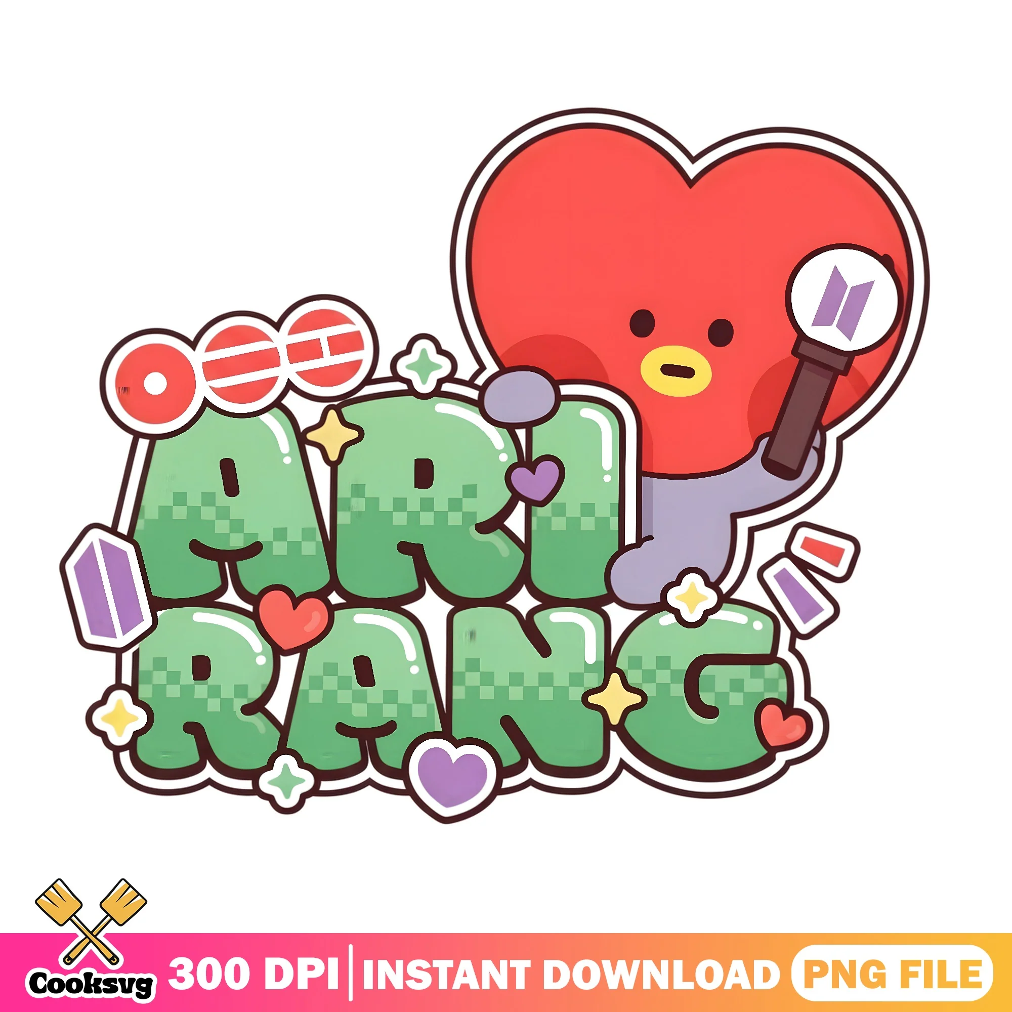 BT21 Tata Arirang PNG, BTS Kpop PNG, Cute Character PNG