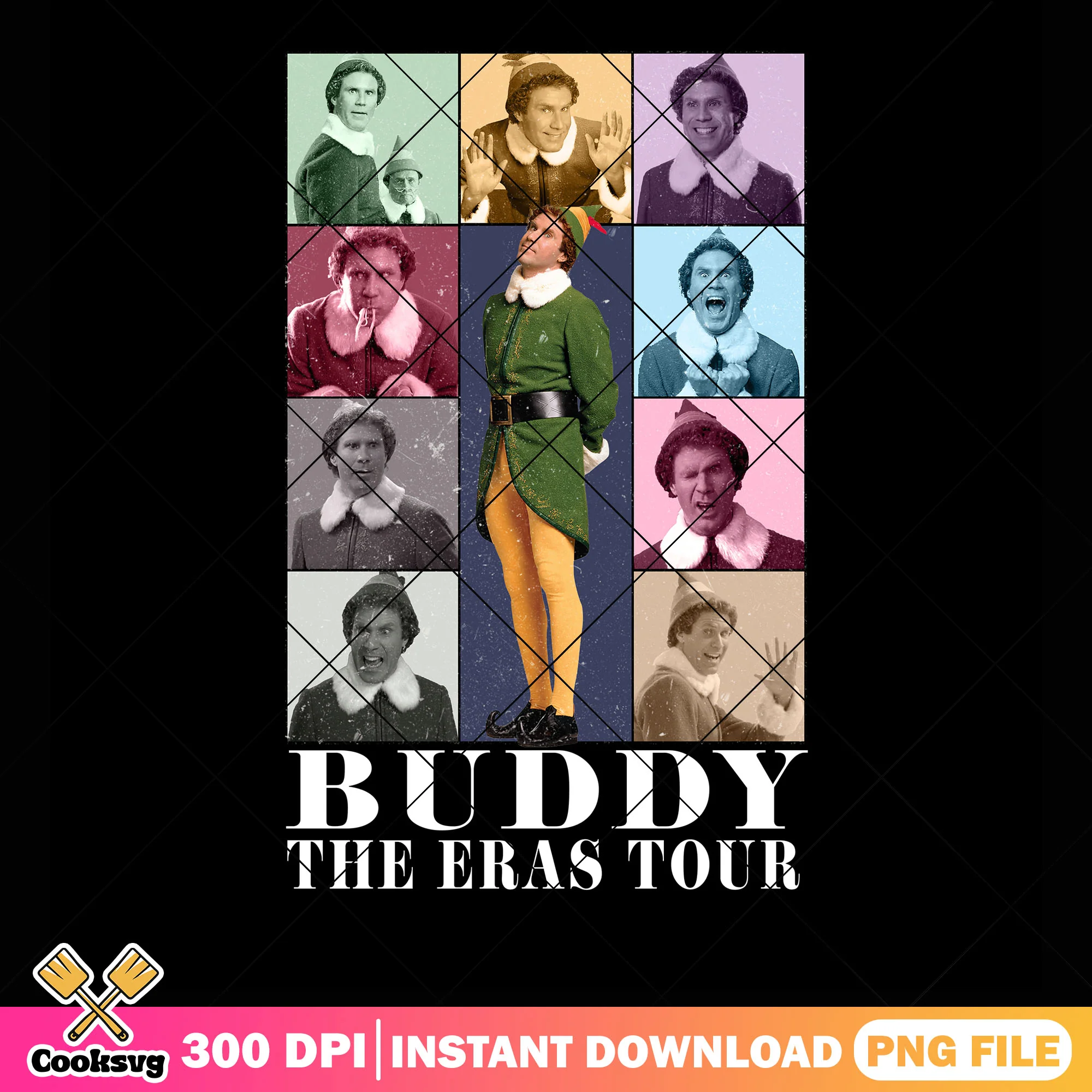 Buddy the eras tour png, buddy the elf png, merry christmas png