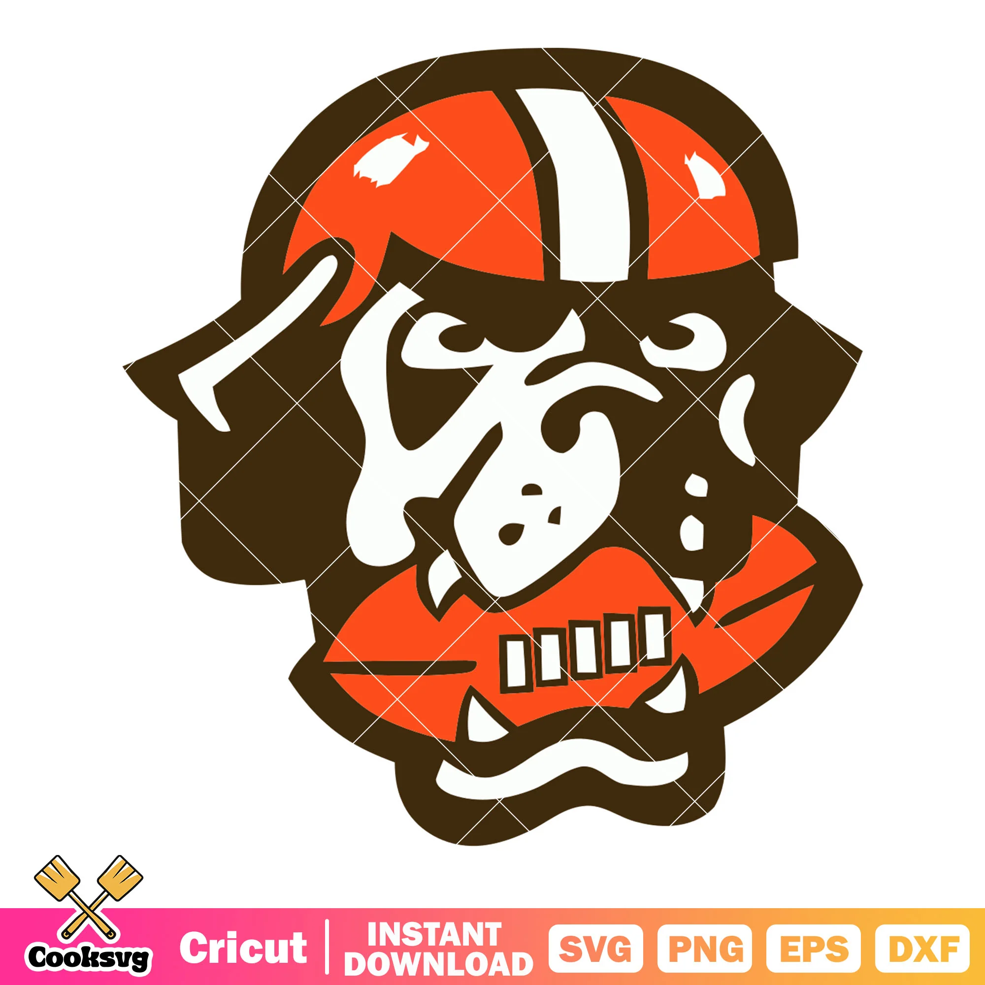 Bull dog characteristics svg, NFl teams svg, cleveland browns svg