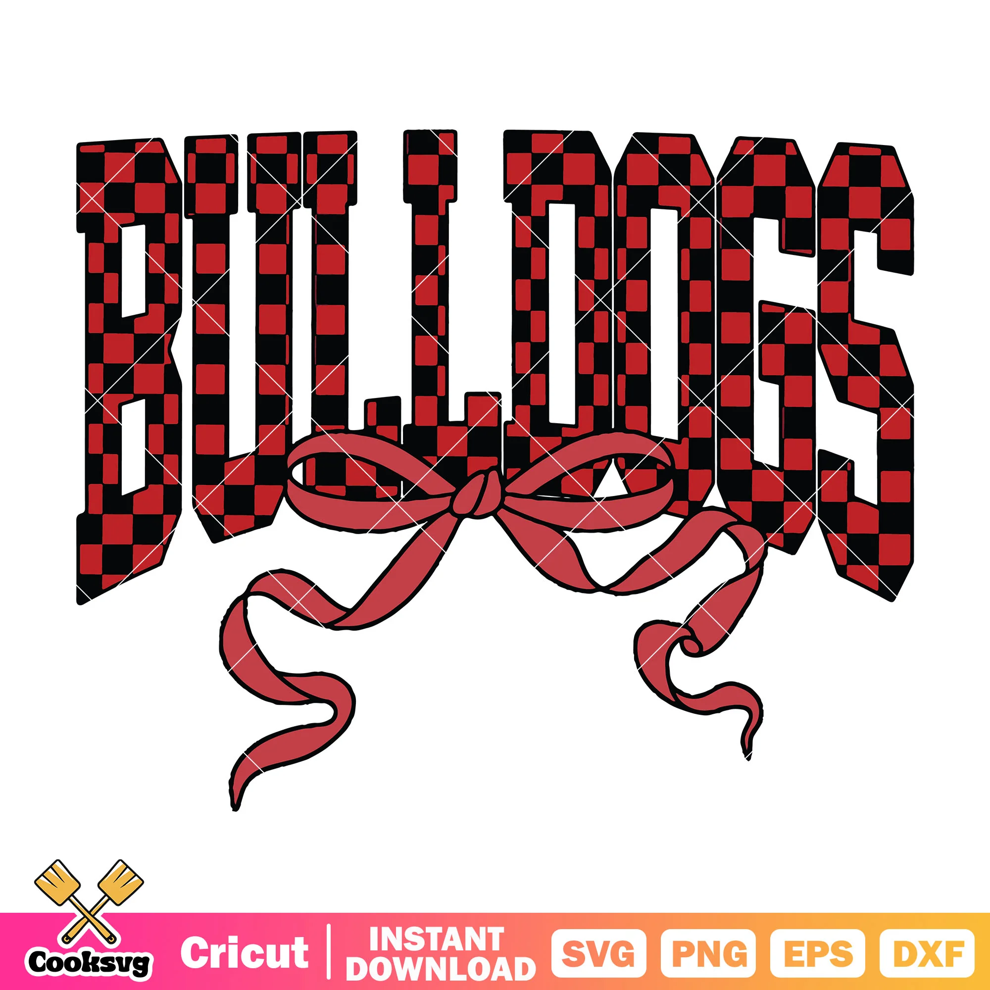 Bulldogs red bow tie svg, bulldogs baseball svg, game day svg