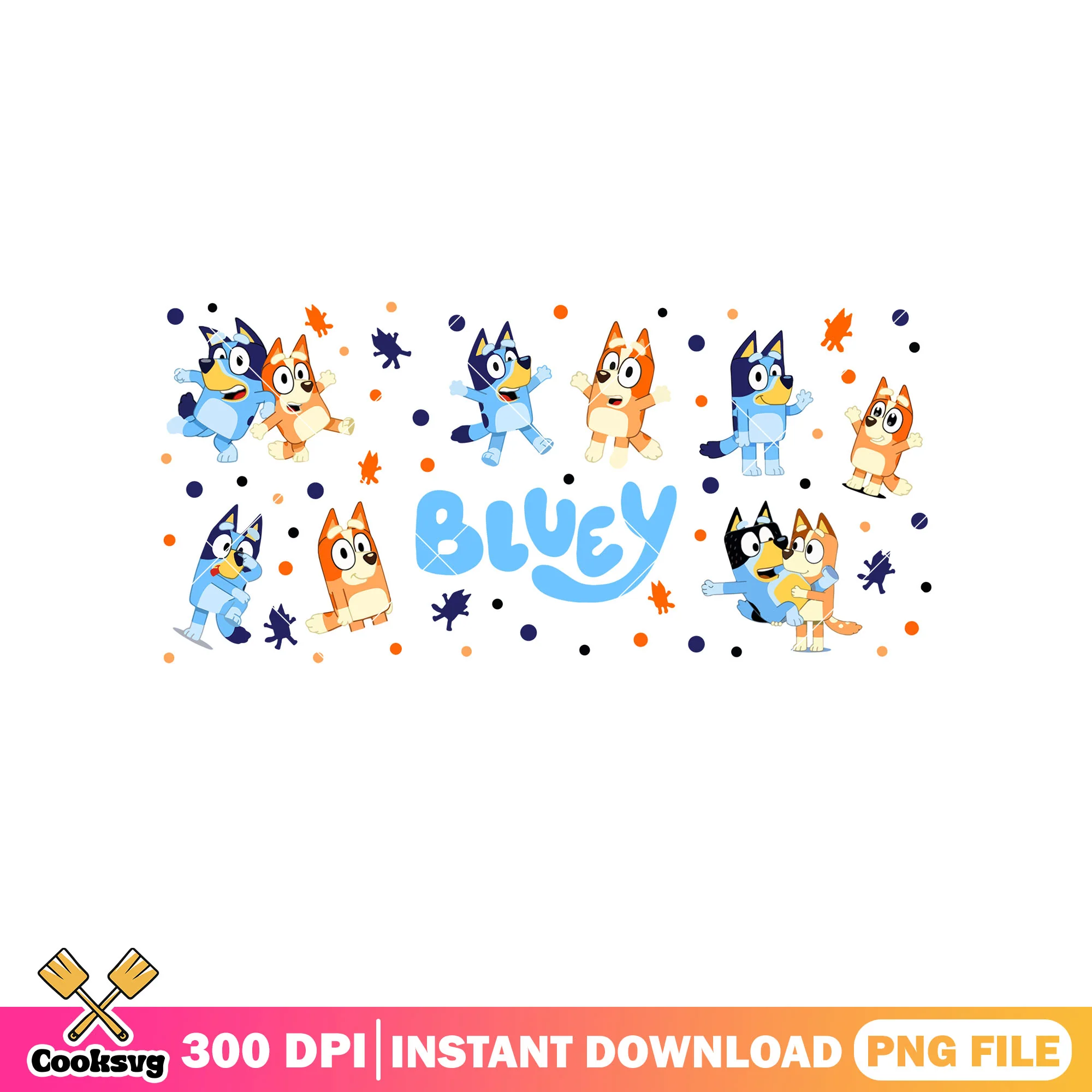 Bundle bluey and bingo design png, bluey funny png, bluey episodes png