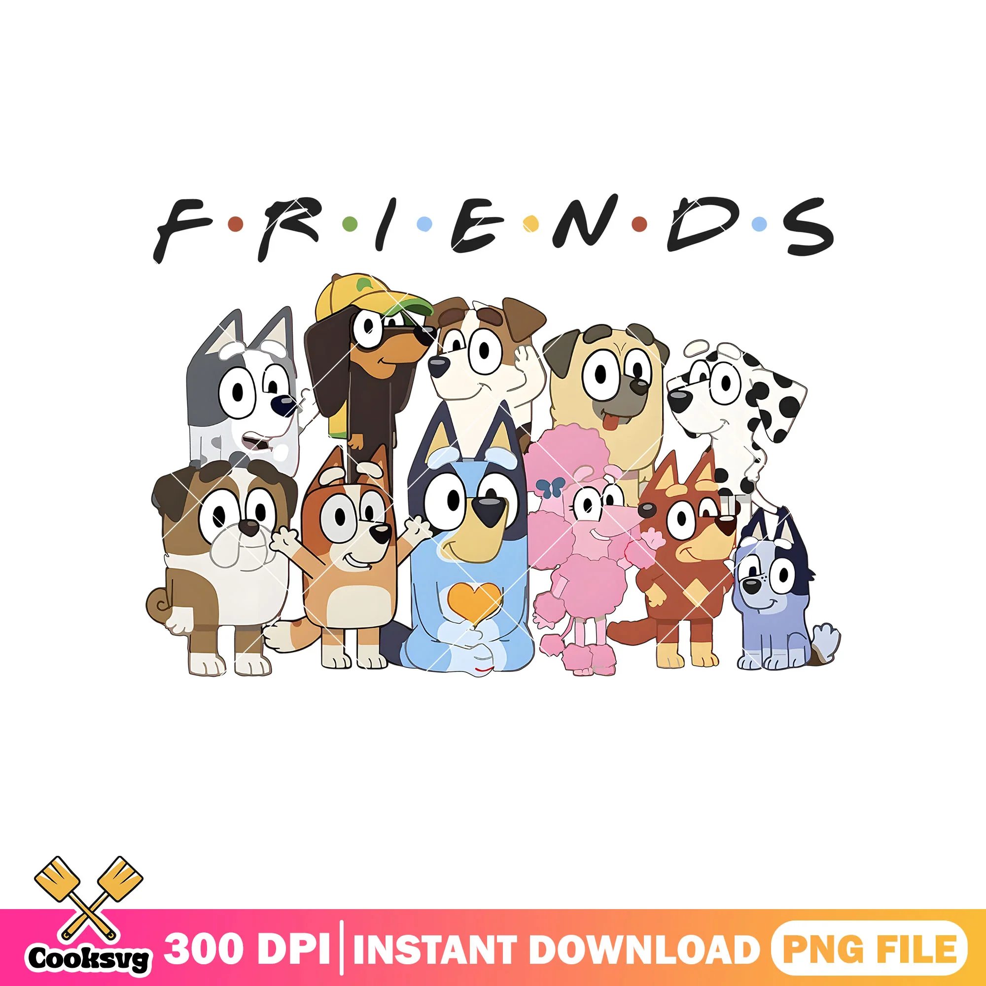 Bundle bluey friends character png, bluey episode png, bluey family png