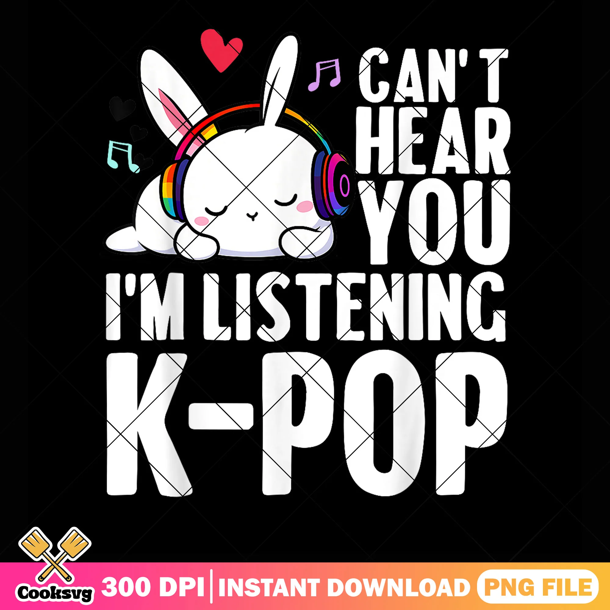 Bunny cant hear you png, funny memes png, kpop netflix png