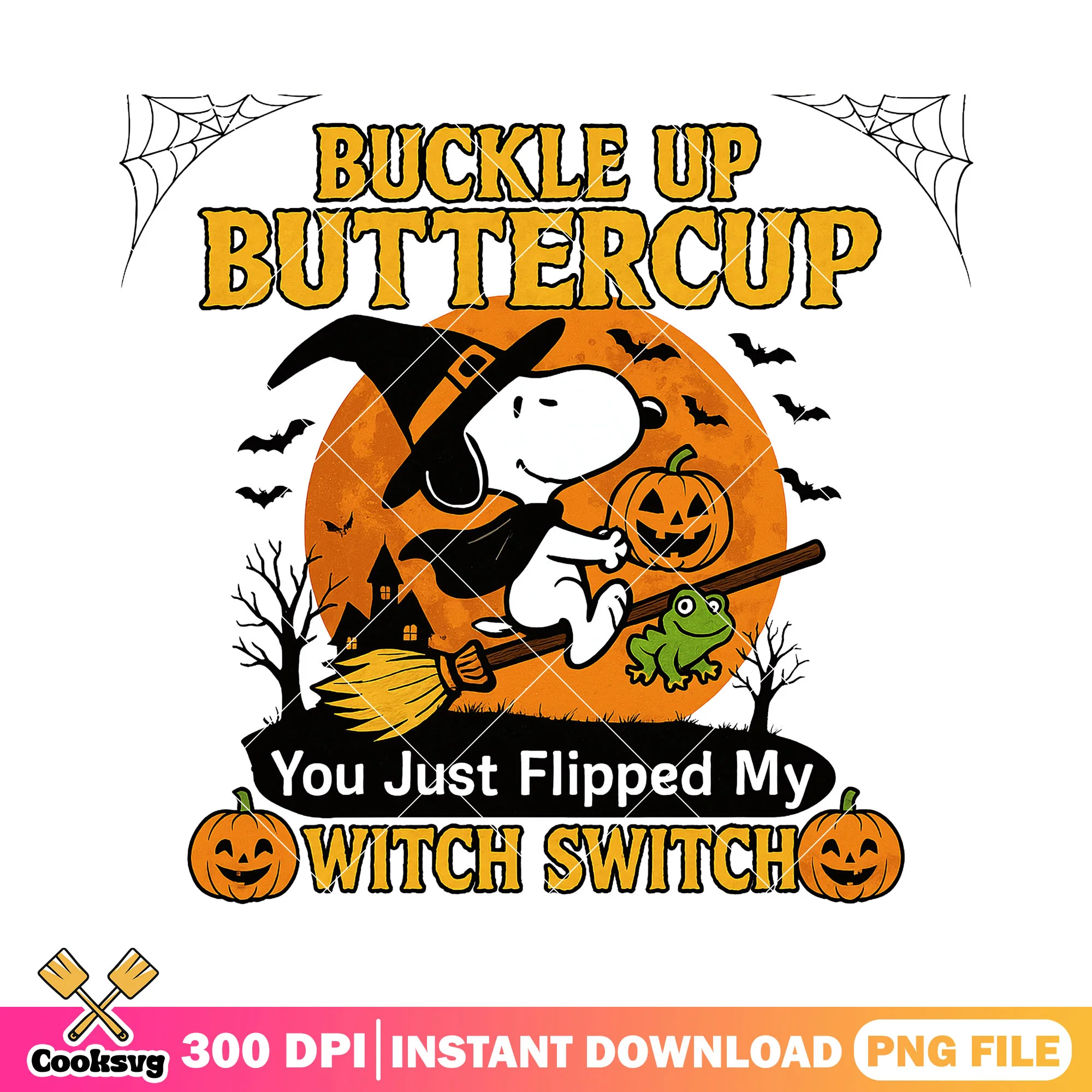 Buttercup snoopy png, snoopy halloween png, spirit of halloween png