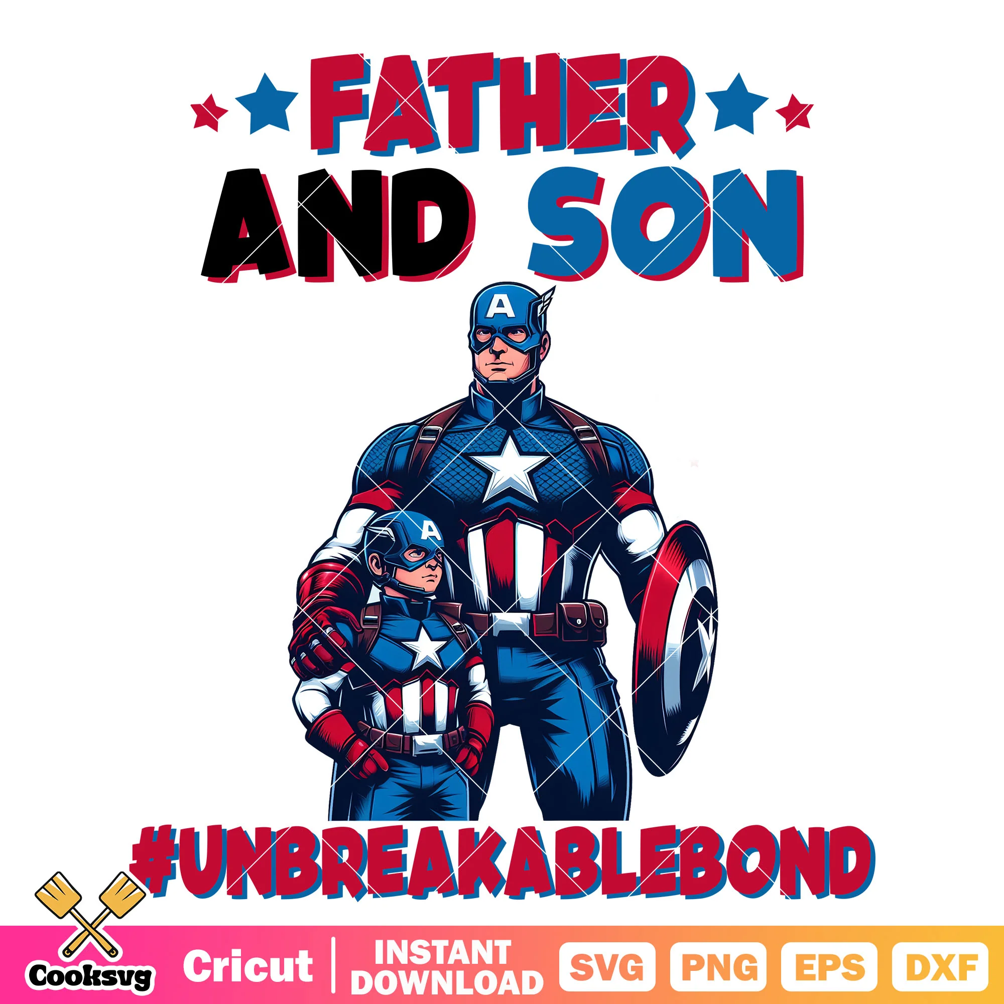 Captain america father and son svg, father and son svg