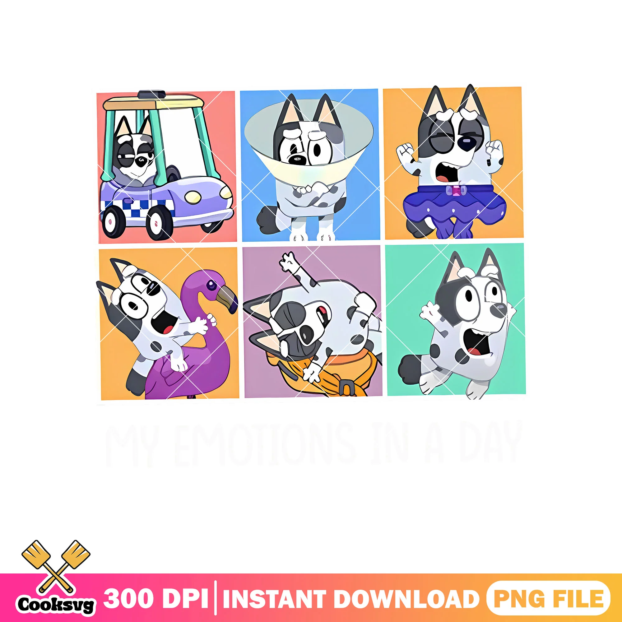 Car bluey muffin character png, bluey figure png, cartoon bluey png