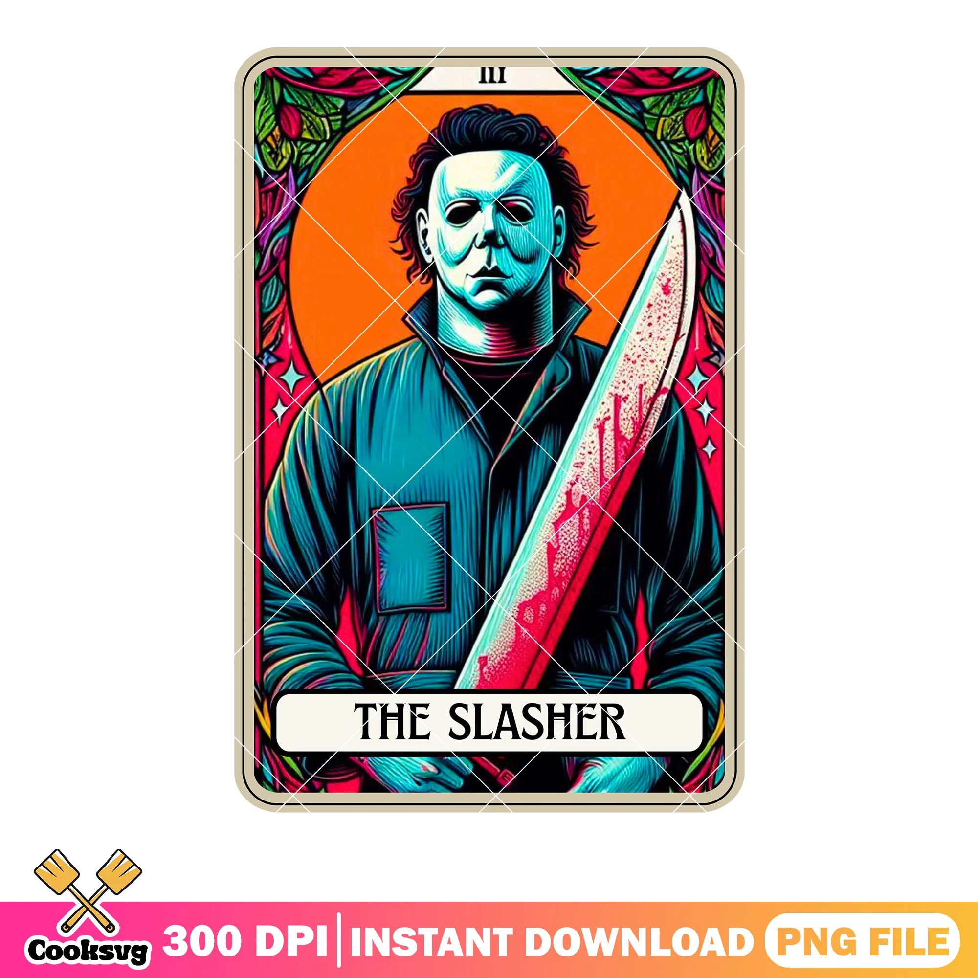 Card Bloody knife png, the slasher series png, halloween movies png