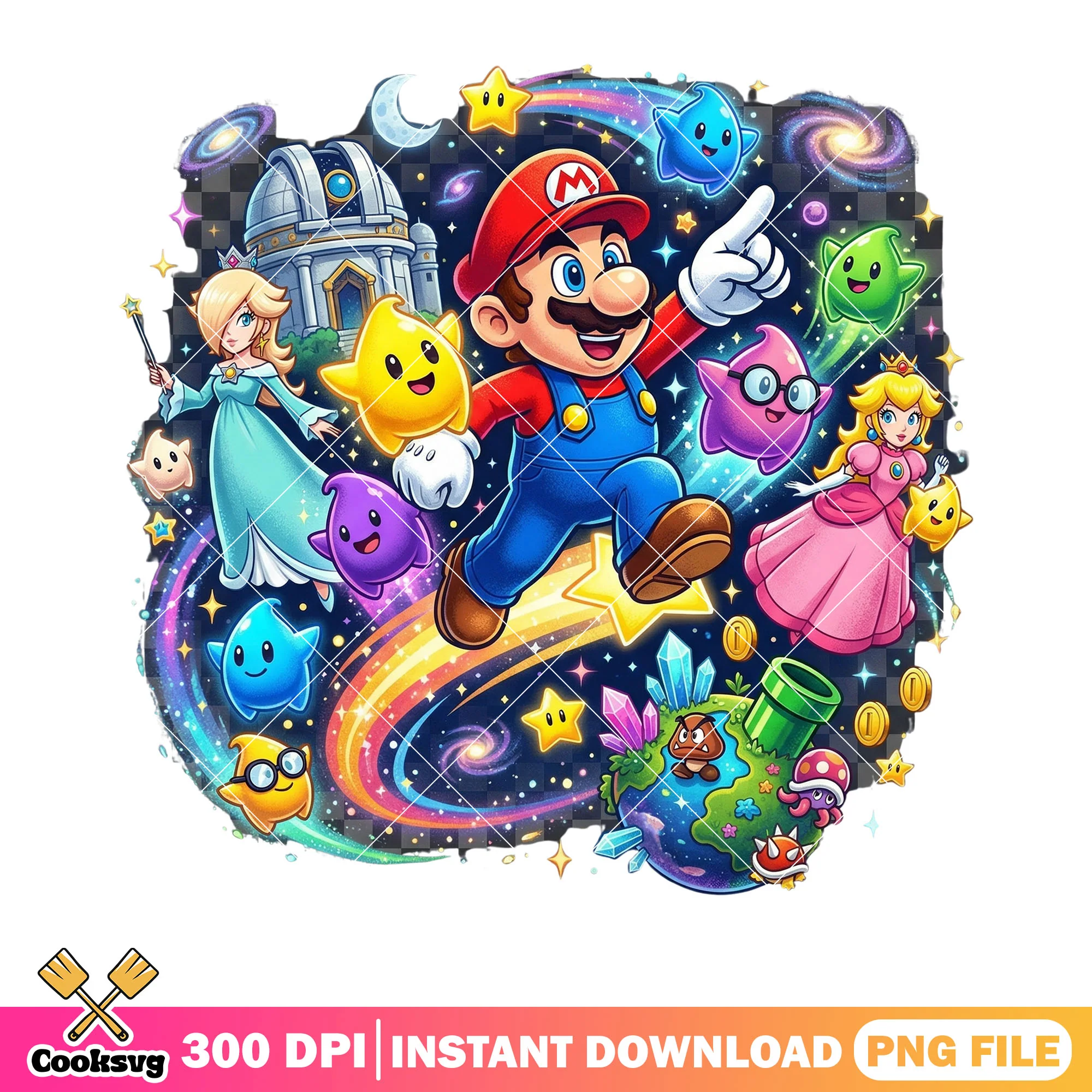 Castle double princess mario png, mario games png, rosalina princess png