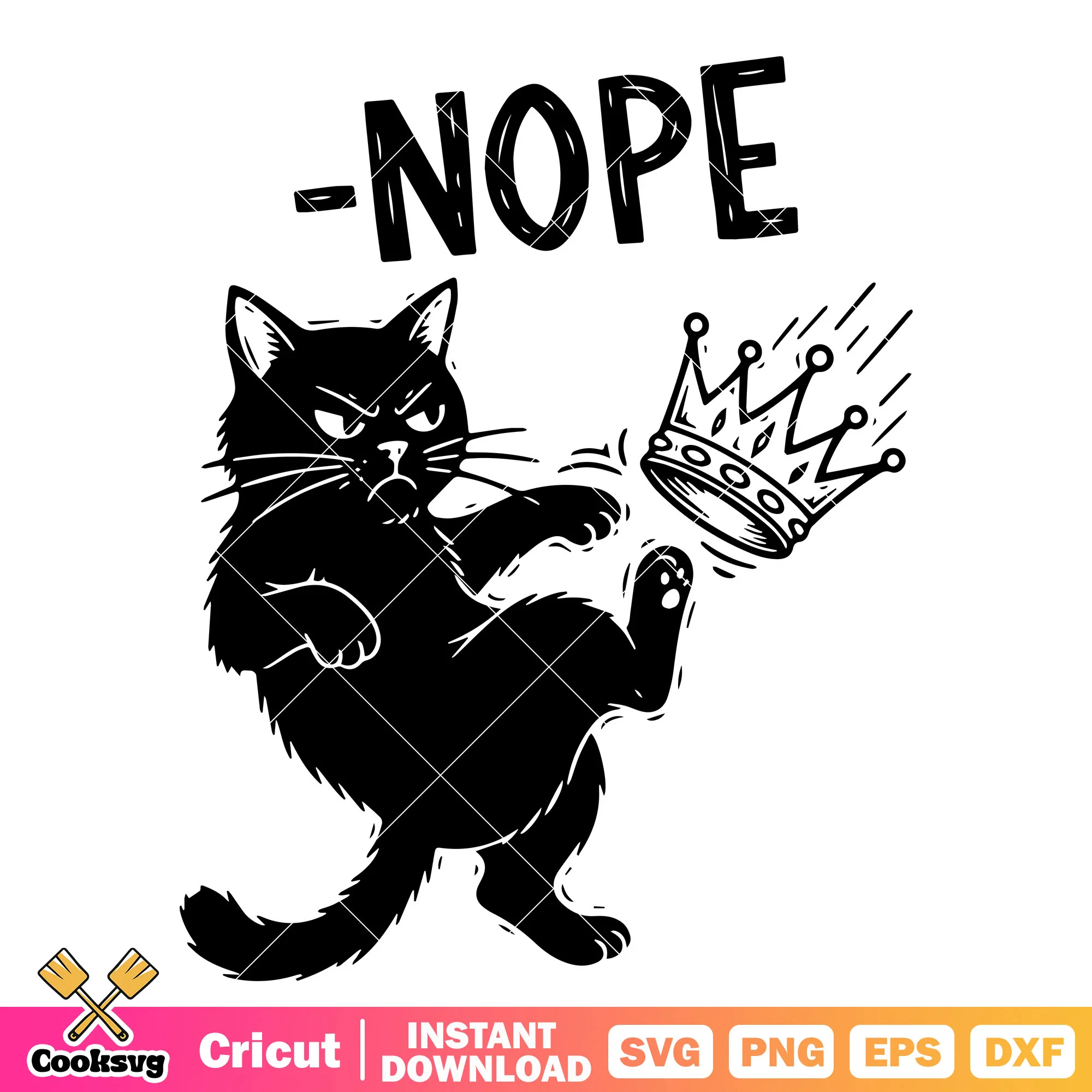 Cat nope king america svg, no kings in america svg, trump no king svg