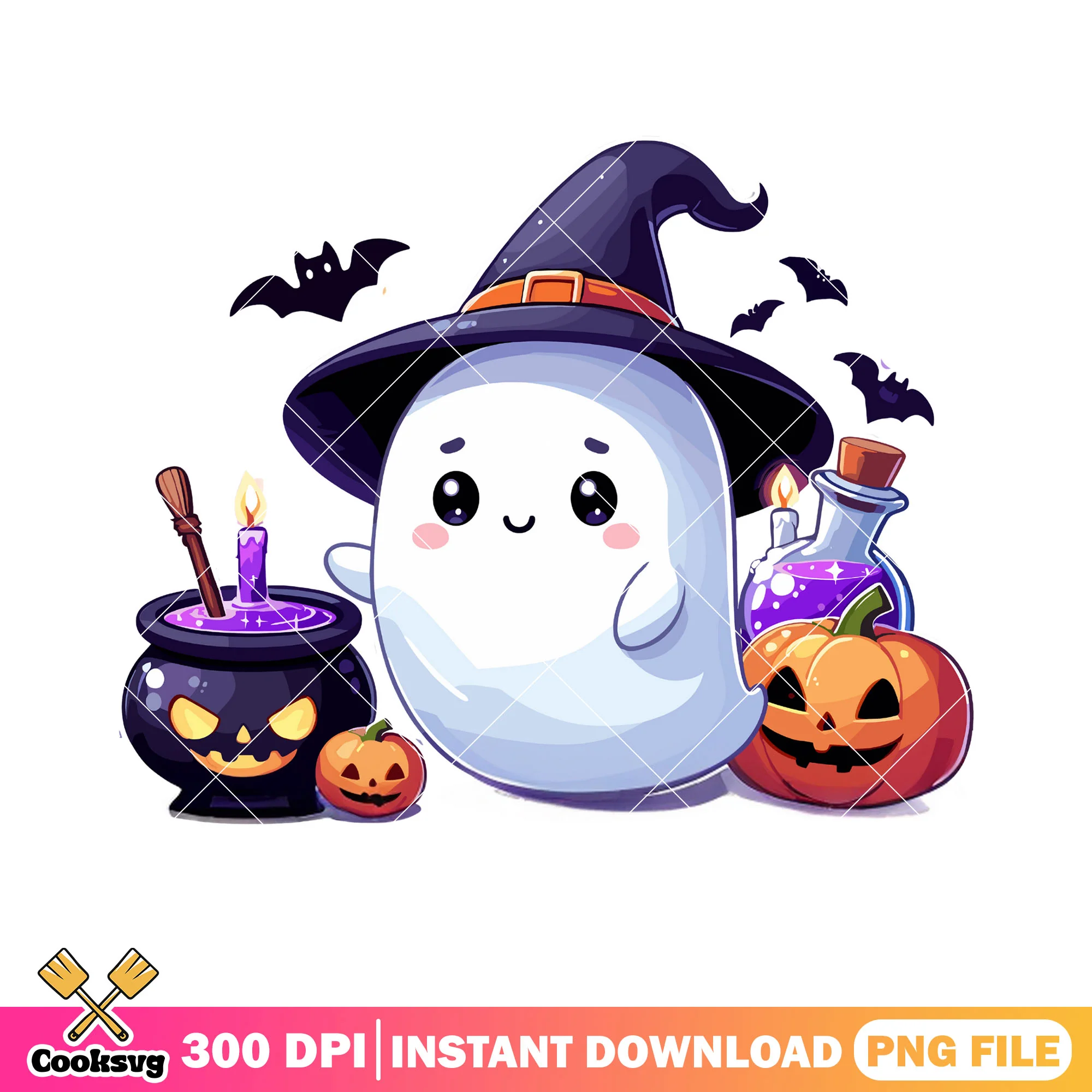 Cauldron witches wicker pumpkin png, scary night png, scary bats png