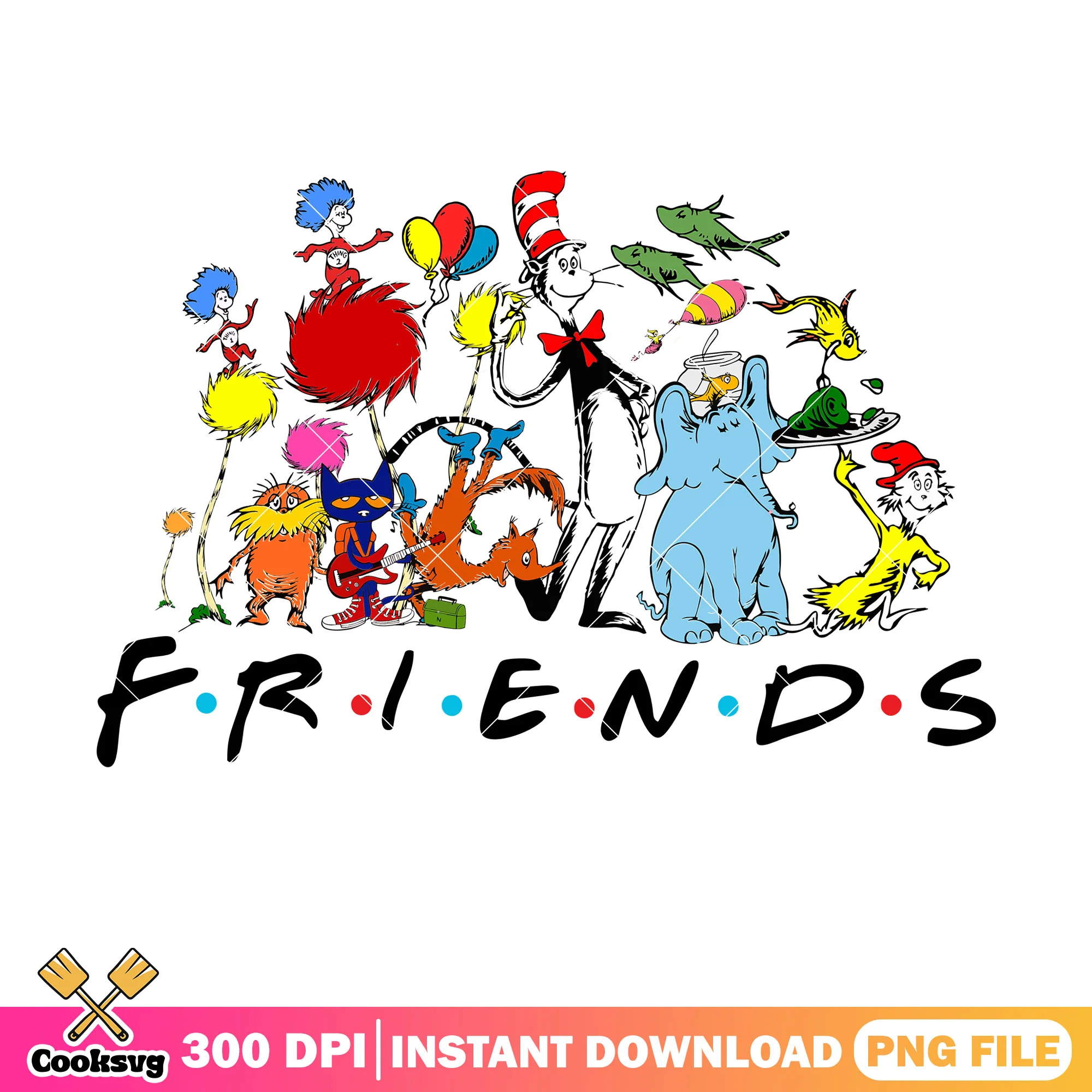 Characters of dr seuss cartoon png file, dr seuss friends png, dr seuss cartoon png