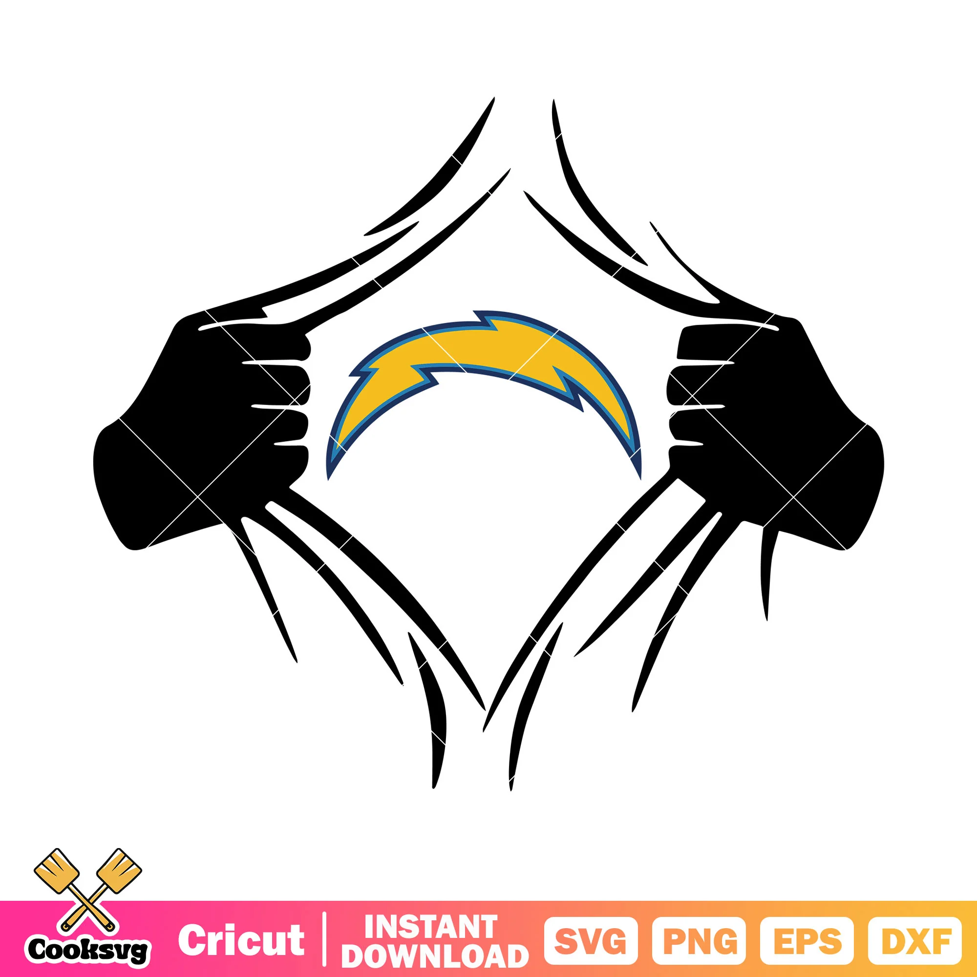Chargers thunder teams svg, superman svg, los angeles football club svg