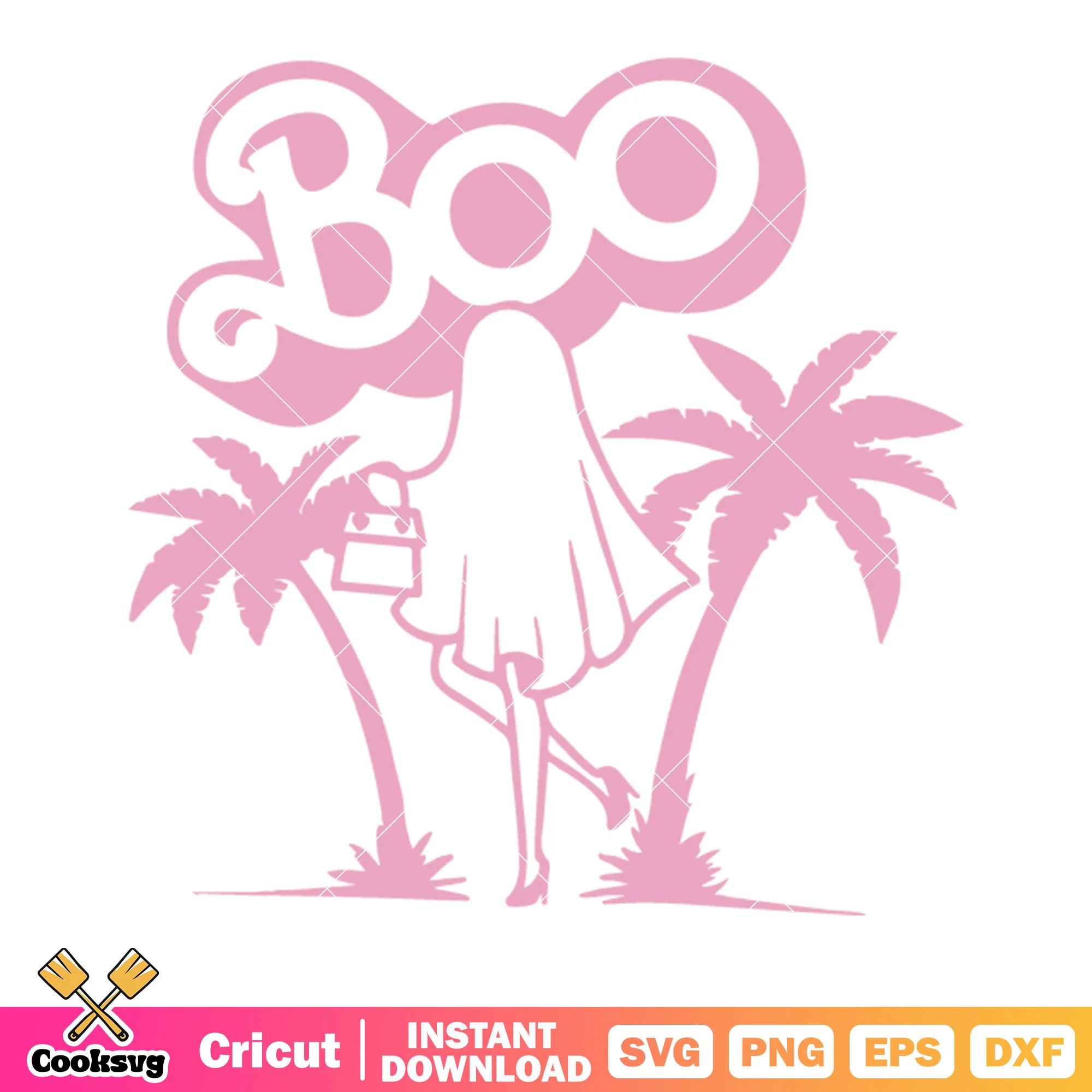 Charming boo ghost svg, coconut tree svg, ghost costume svg