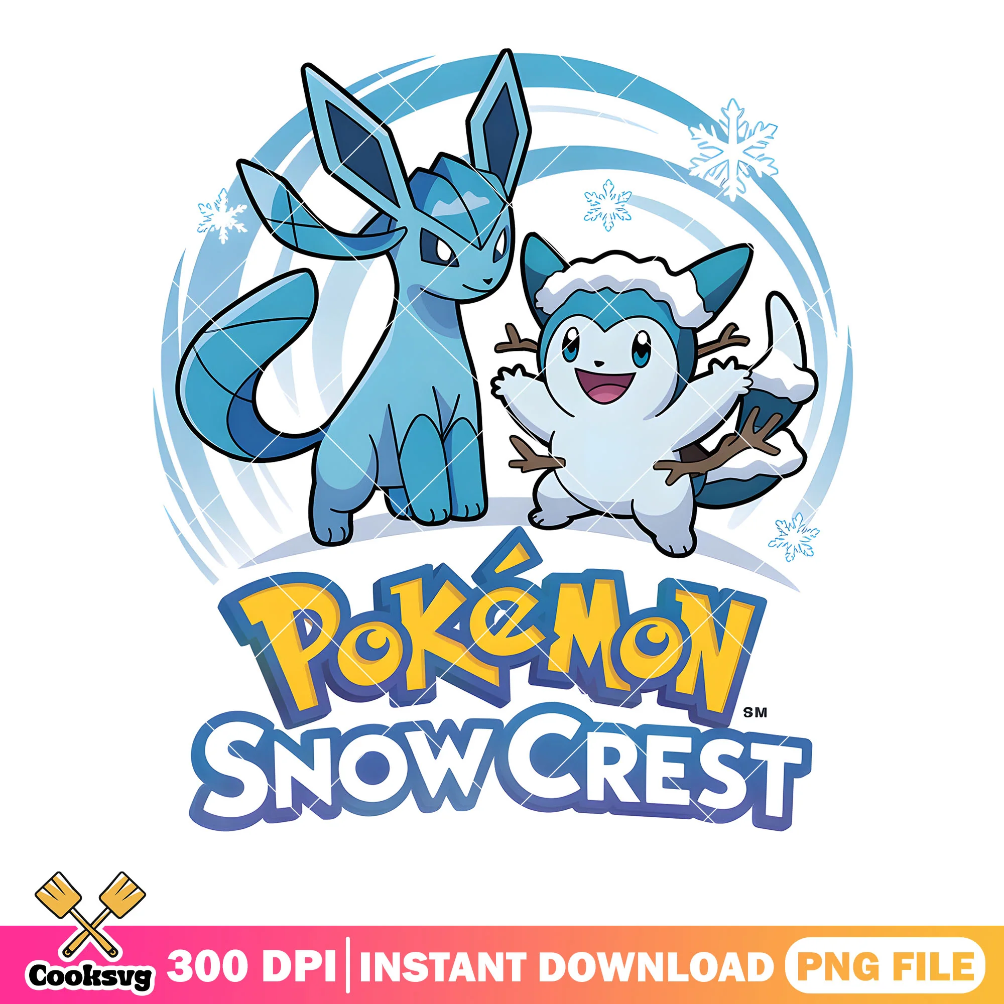 Chibi and glaceron pokemon png, pokemon Glaceon png, nintendo png