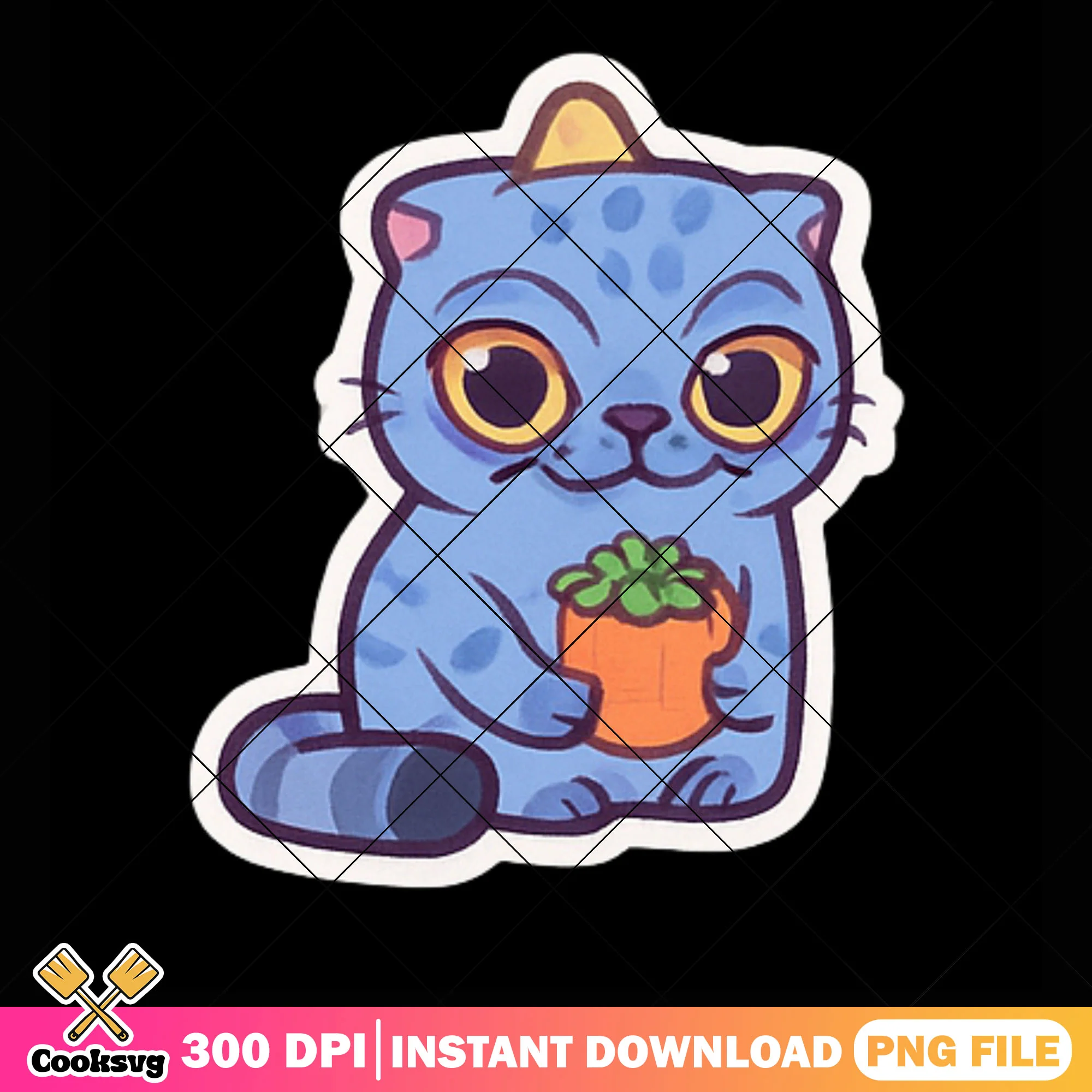 Chibi derpy love plant png sticker, cute derpy png, kpop netflix png