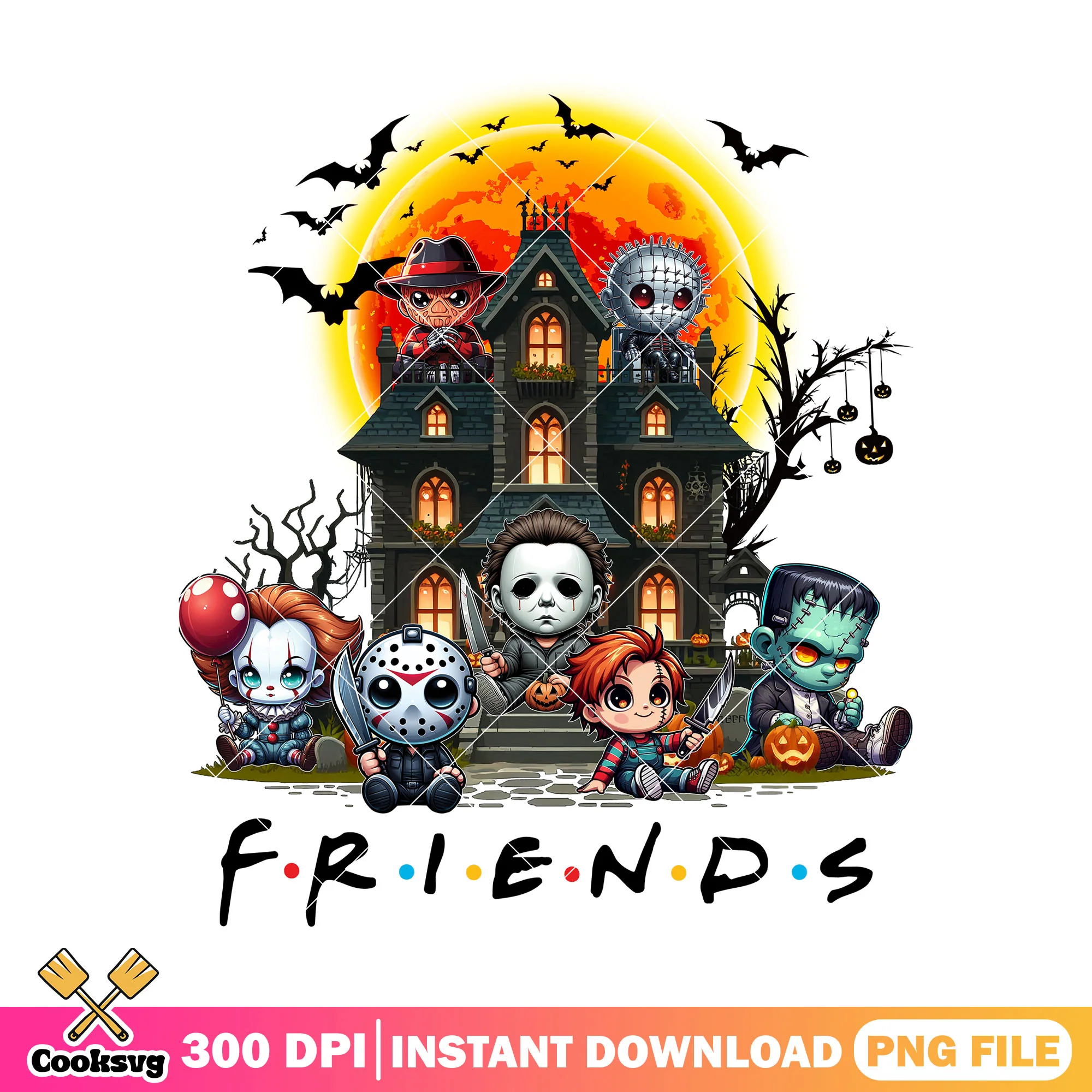 Chibi horror character png, happy halloween png, horror chibi png