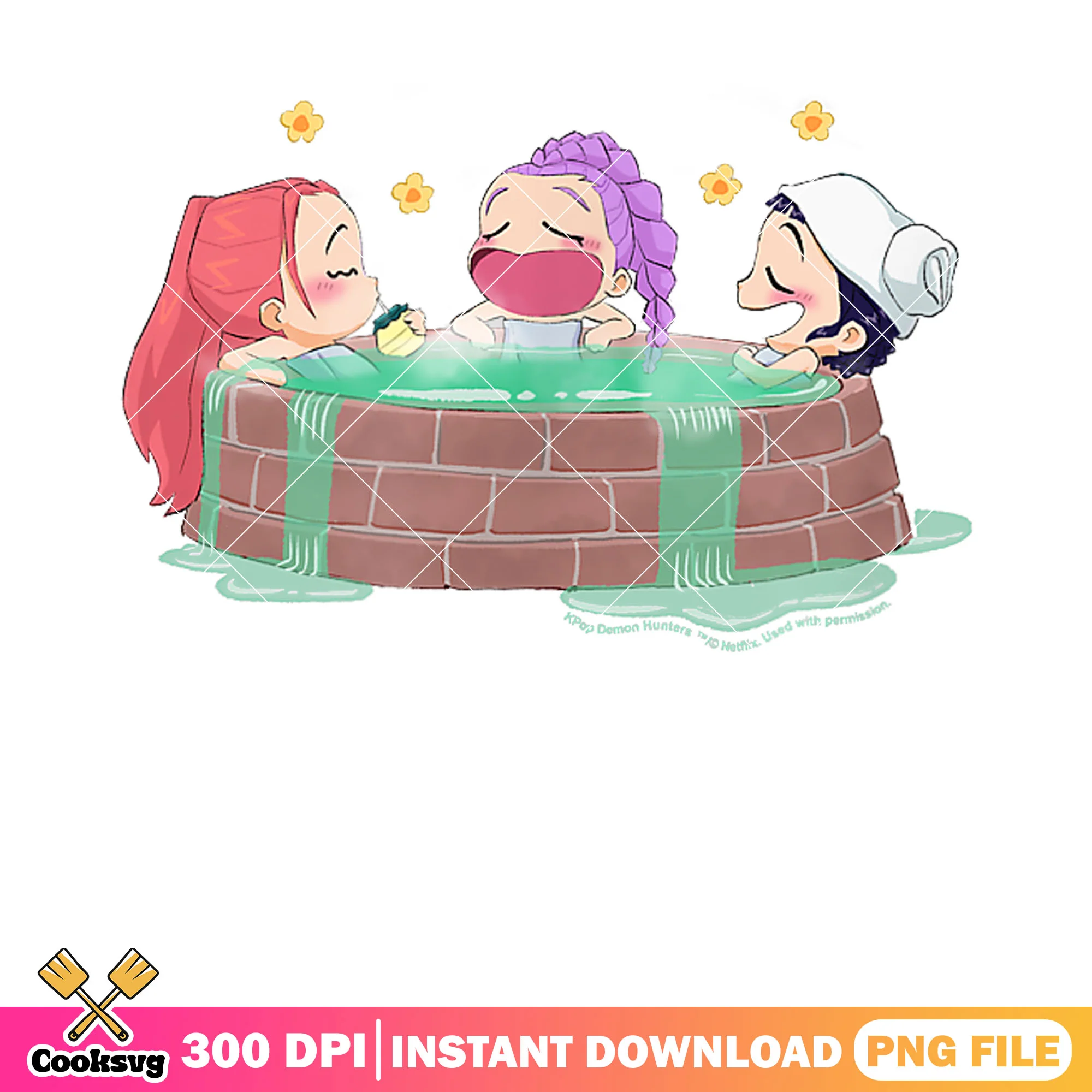 Chibi huntrix springs png, huntrix song png, huntrix girl png
