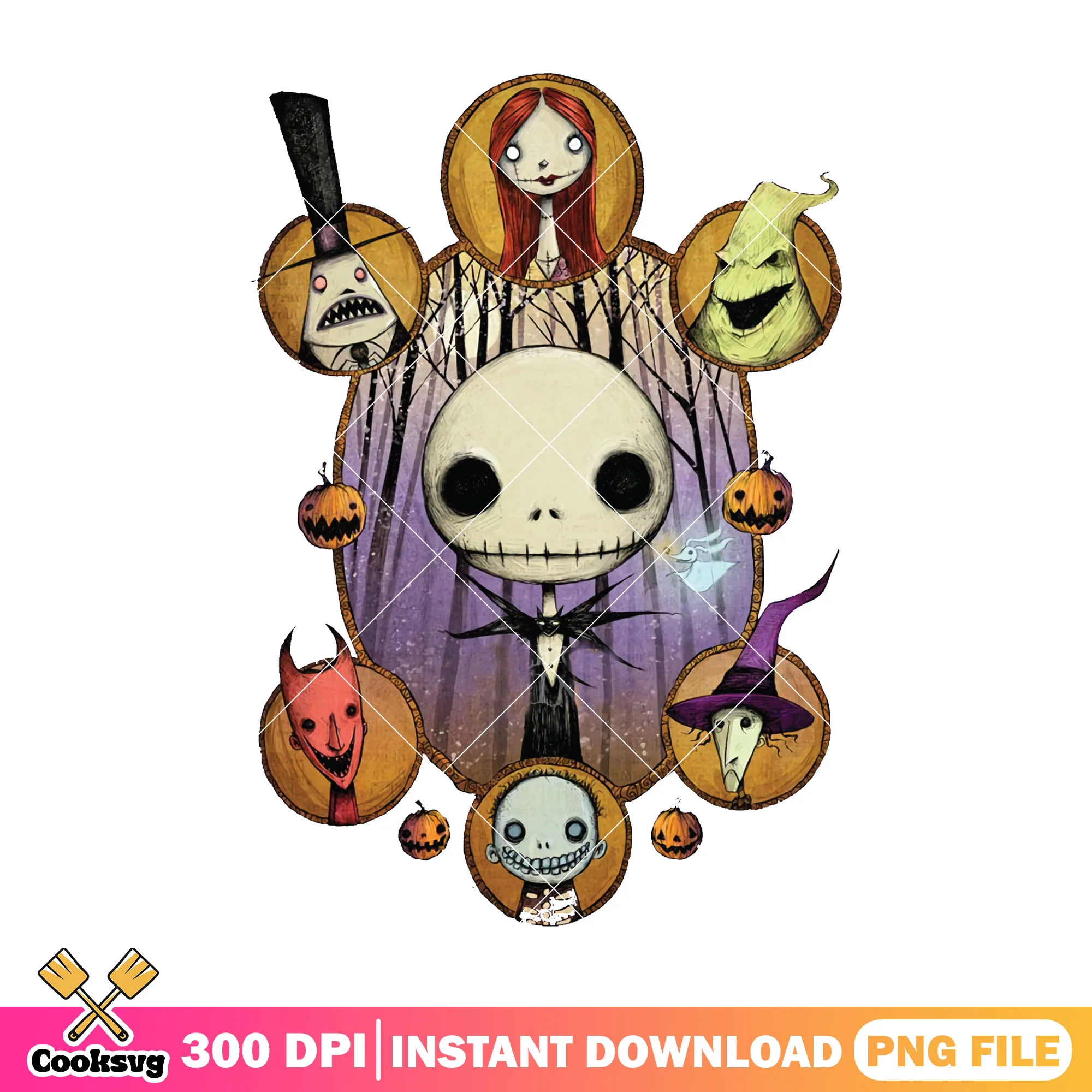 Chibi jack and friends png, disney land png, halloween ideas png