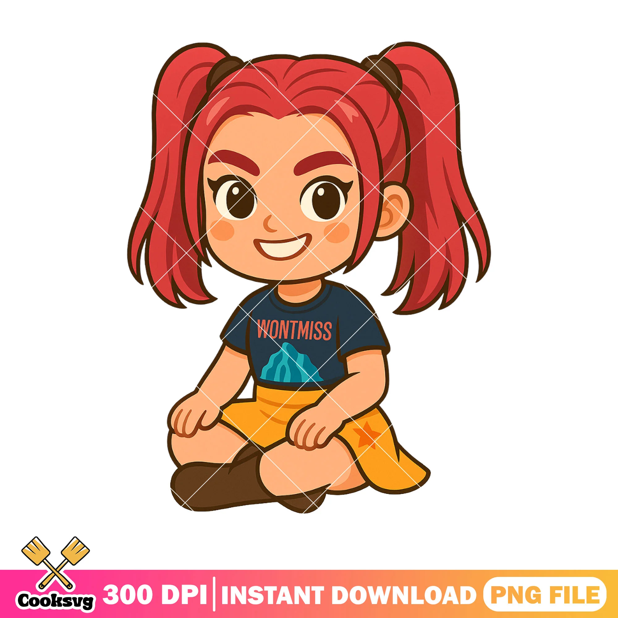 Chibi mira seat pose png, mira huntrix png, huntrix kpop png