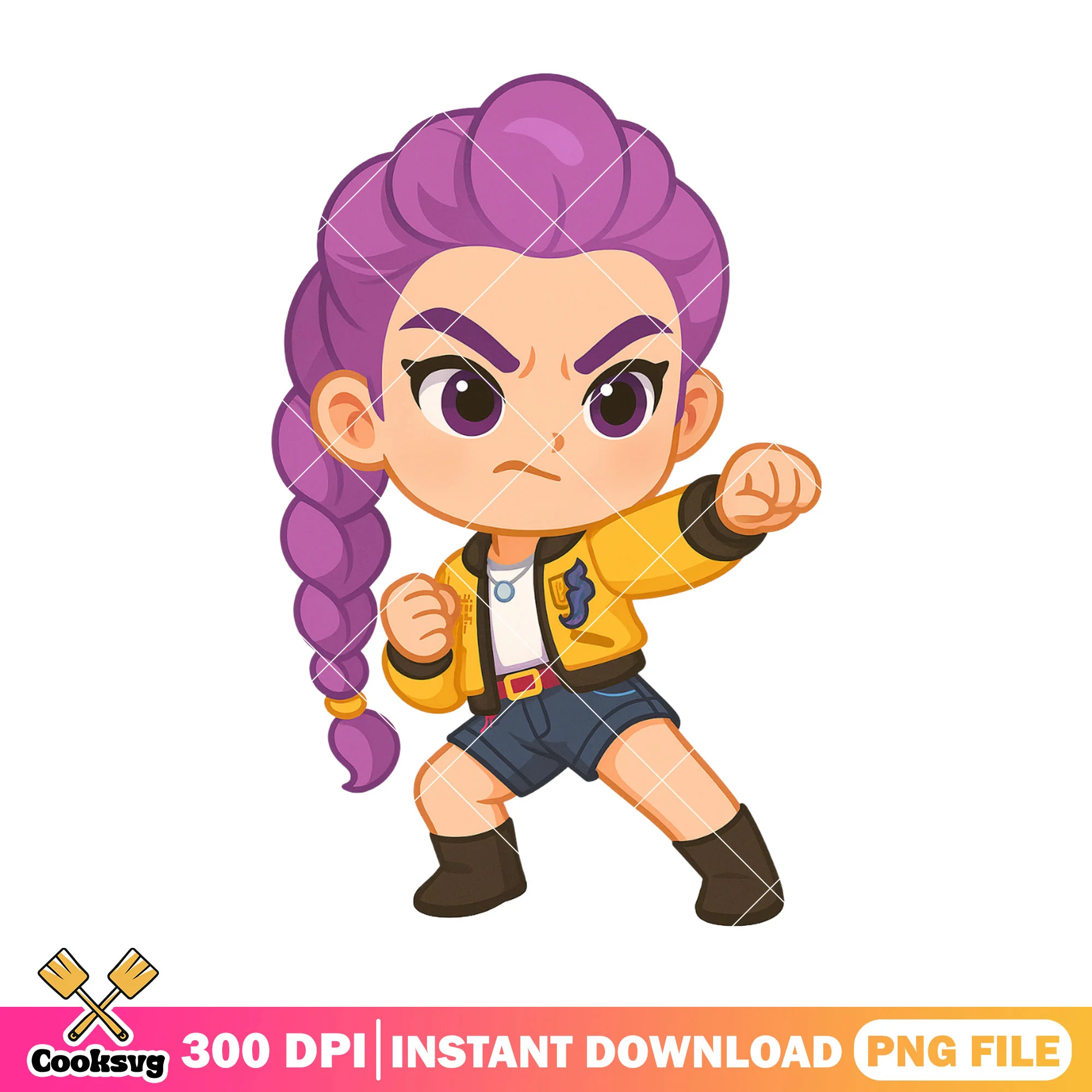 Chibi rumi first pose png, rumi huntrix png, kpop huntrix png