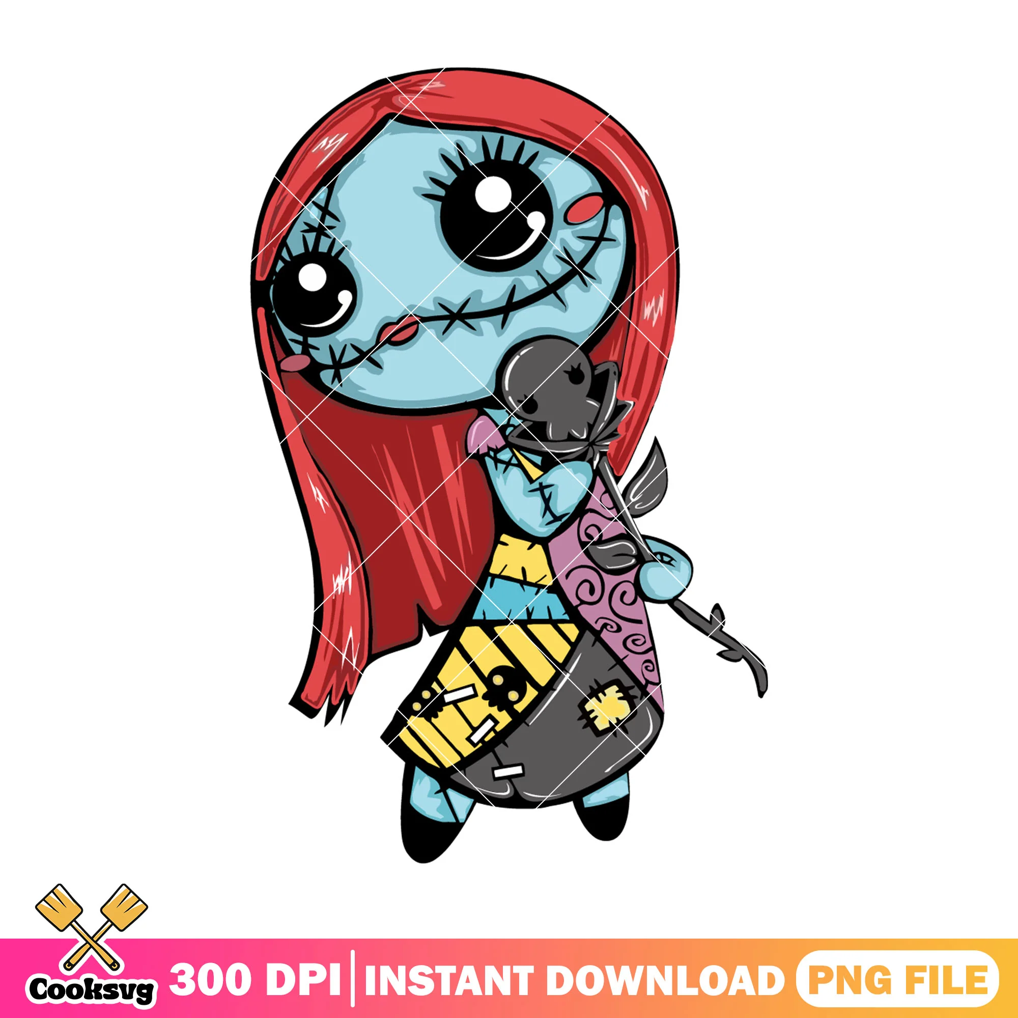 Chibi sally toy design png, happy halloween png, sally cute png