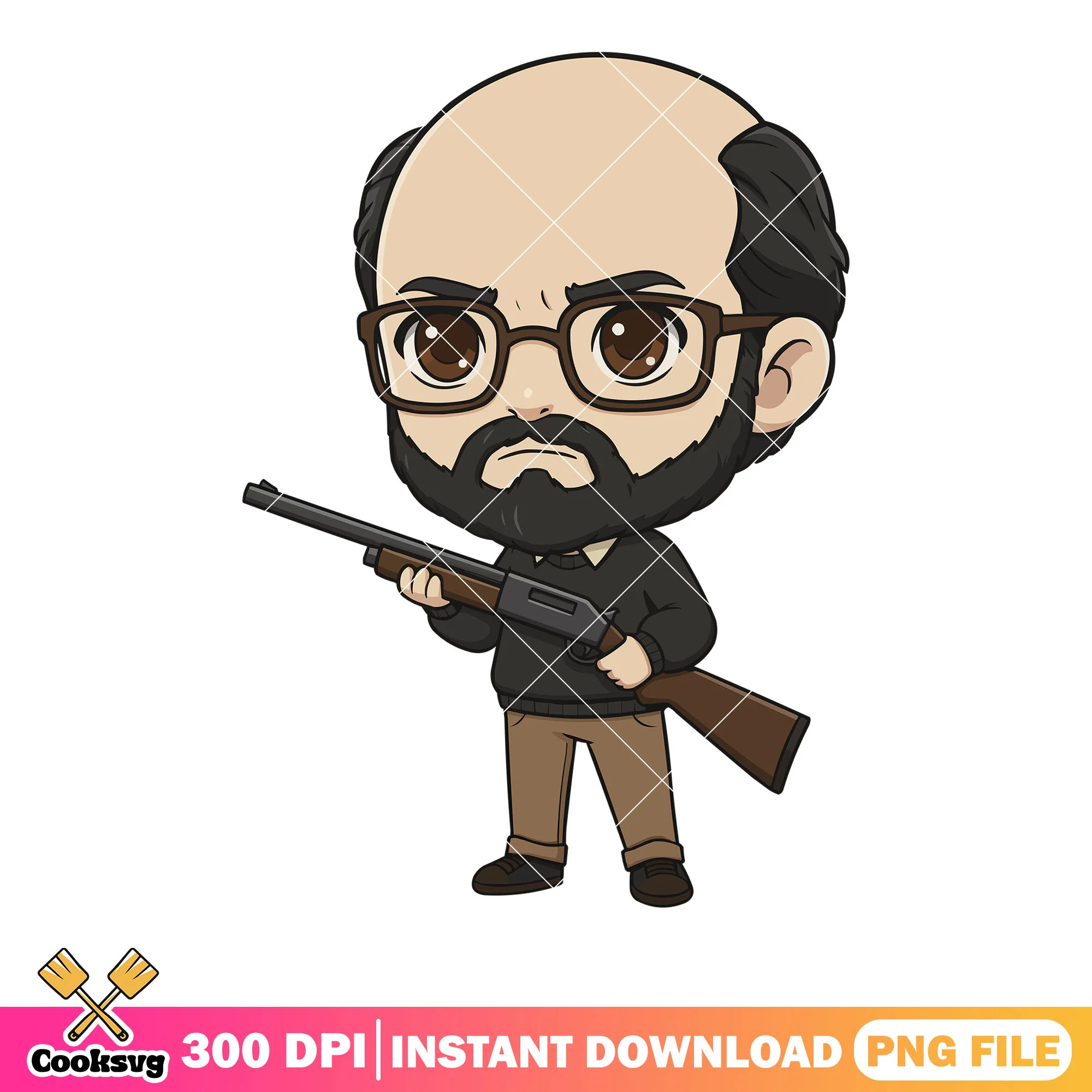 Chibi unlucky bauman chef png, stranger things png, netflix movies png