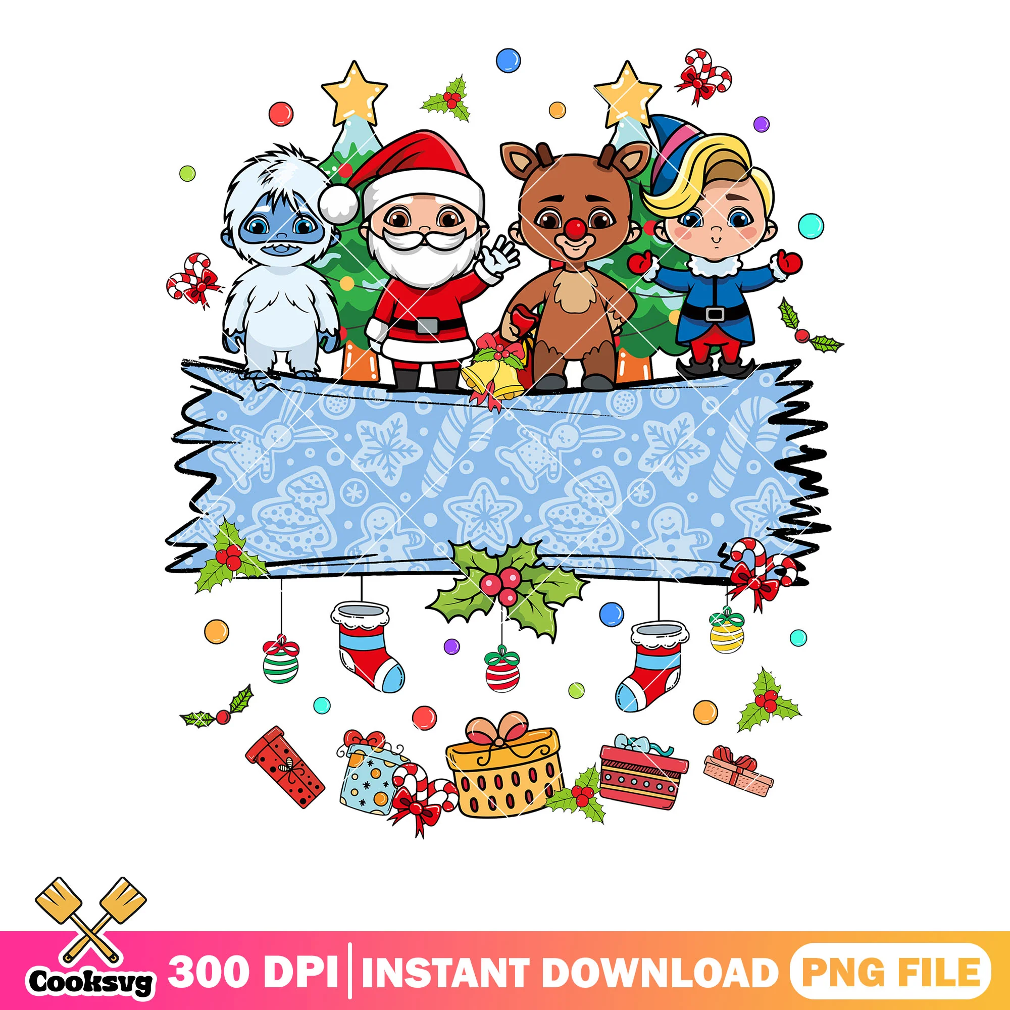 Chibi xmas red nose reindeer cards png, merry xmas png, hermey png