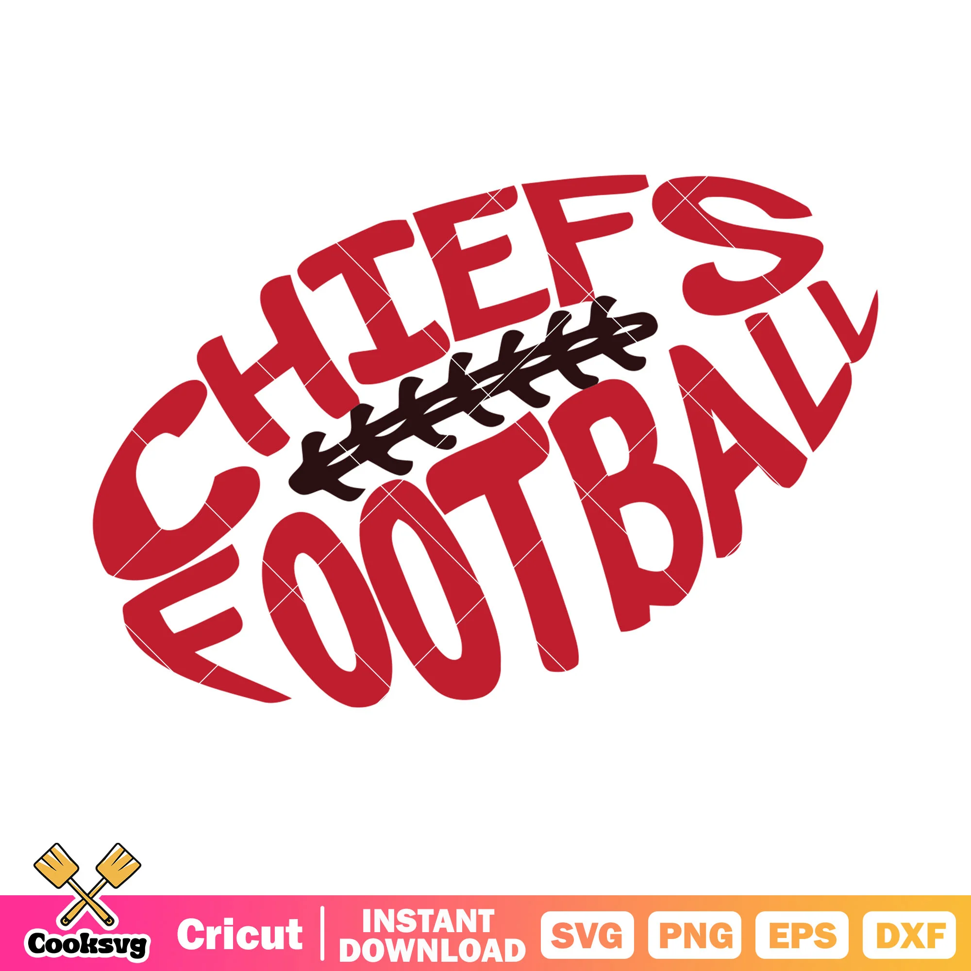 Chief football pigskin svg, kansas city chief svg, nfl teams svg