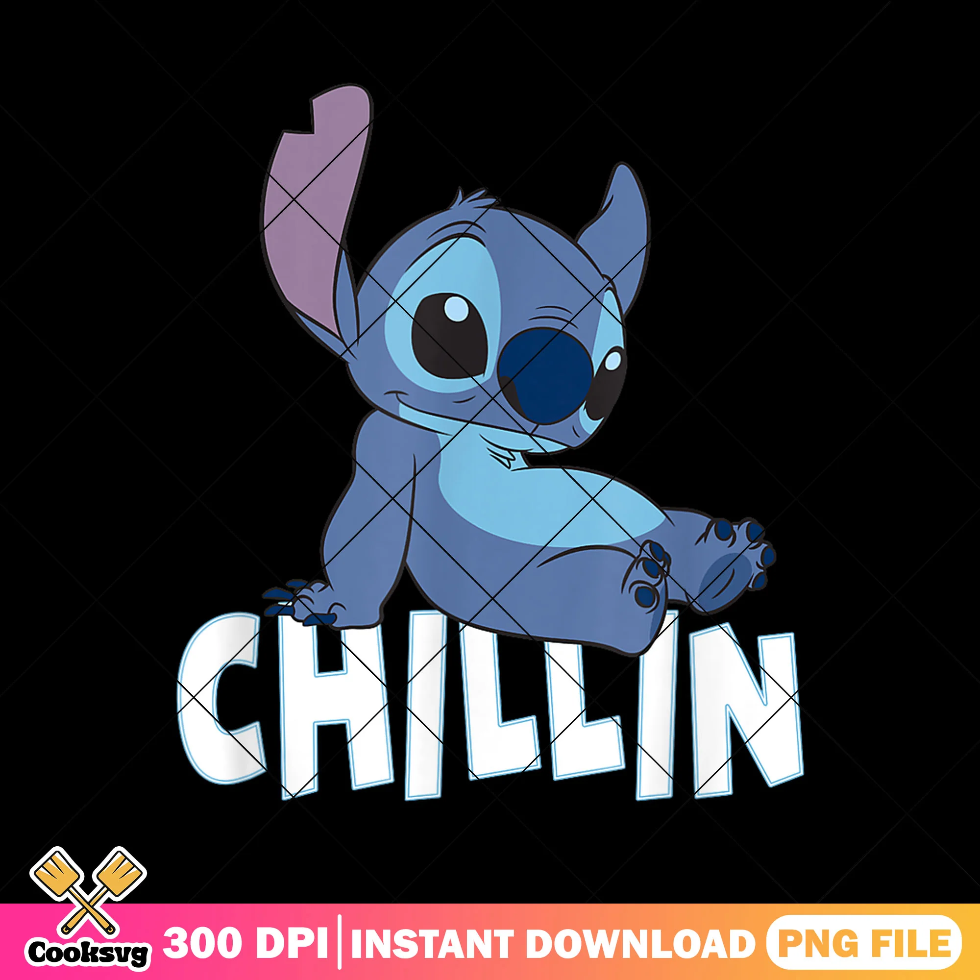 Chillin with stitch disney png, stitch chillin png, disney stitch png