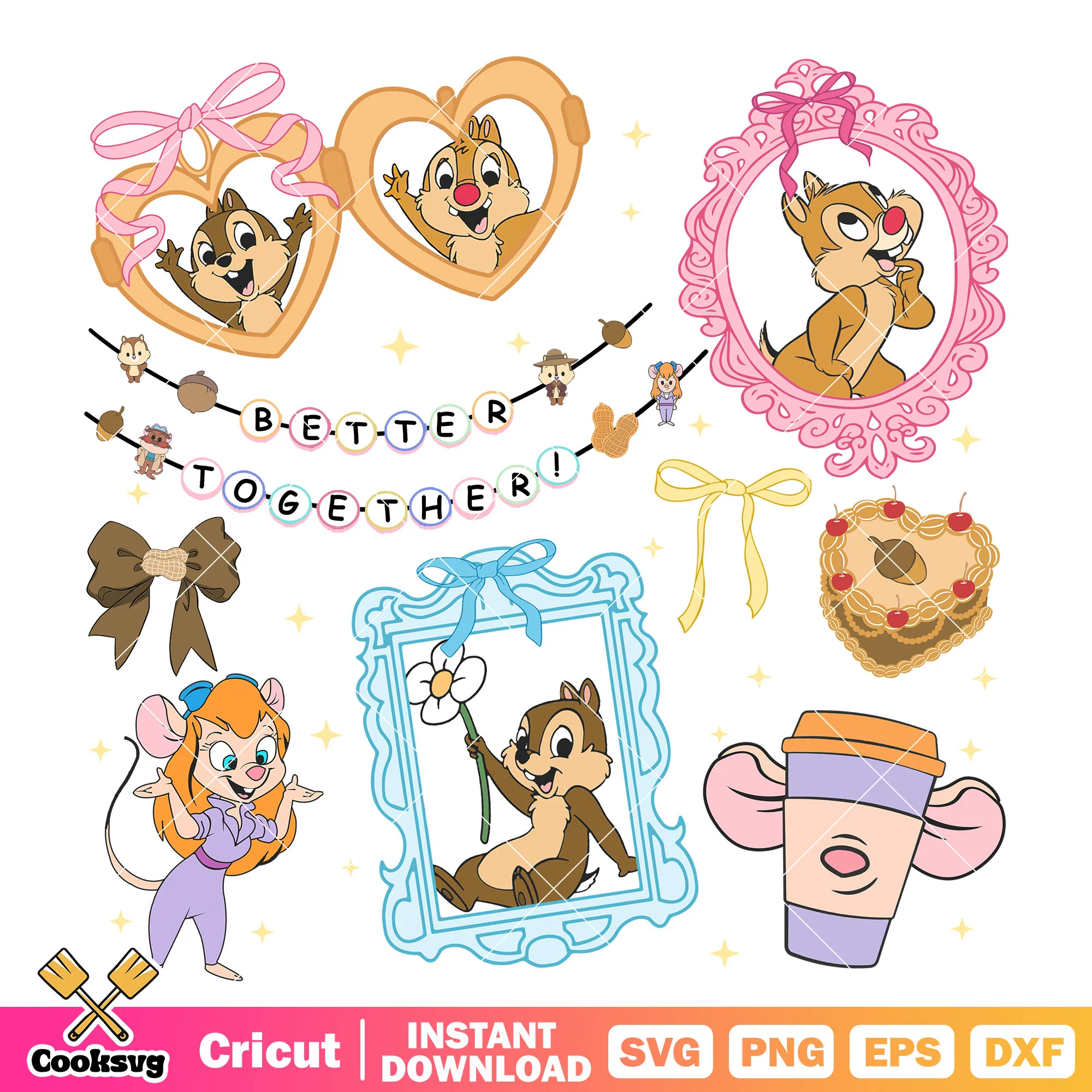 Chip and dale better together png, better together png