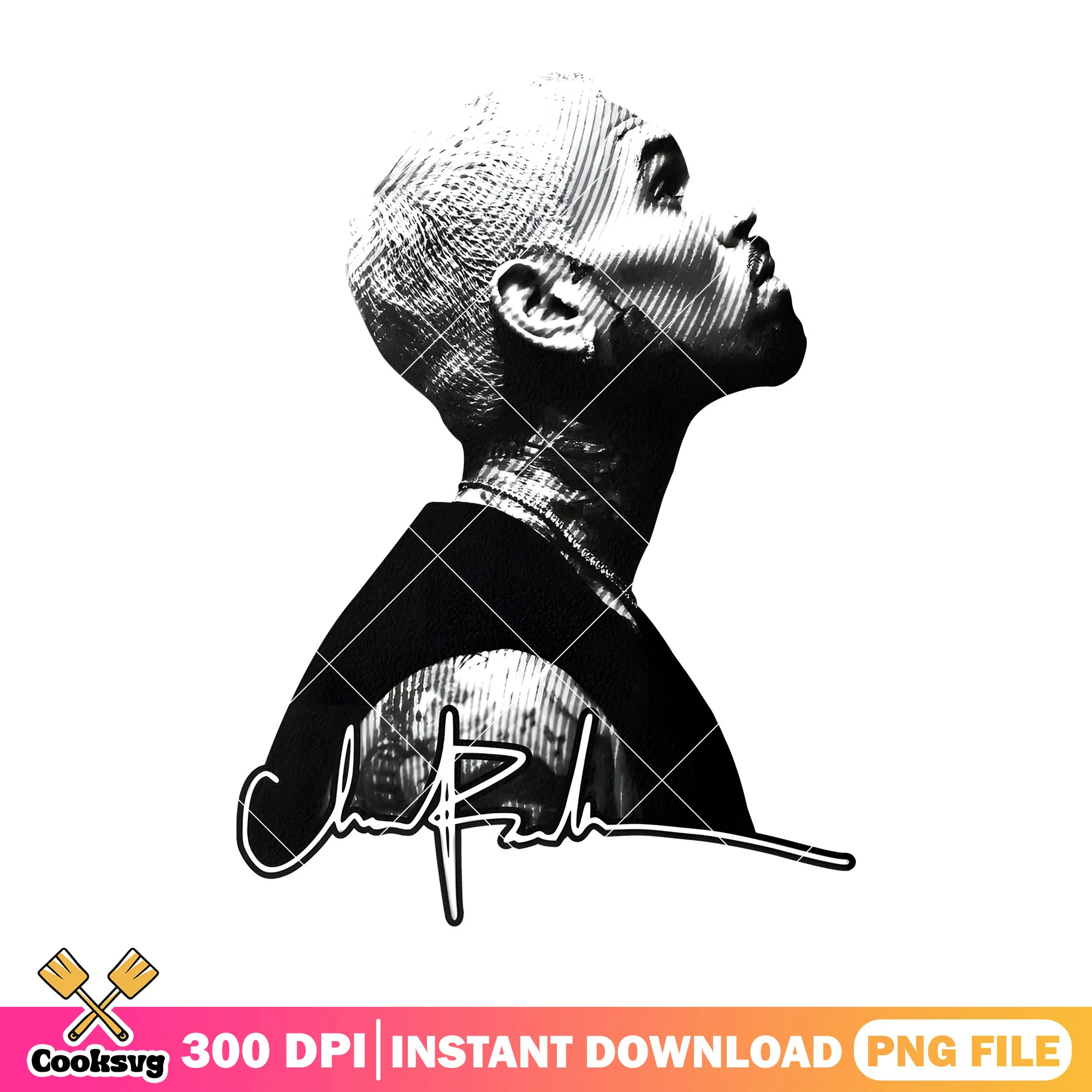 Chris brown head sign png, Chris brown tour png, Chris Brown Jersey png