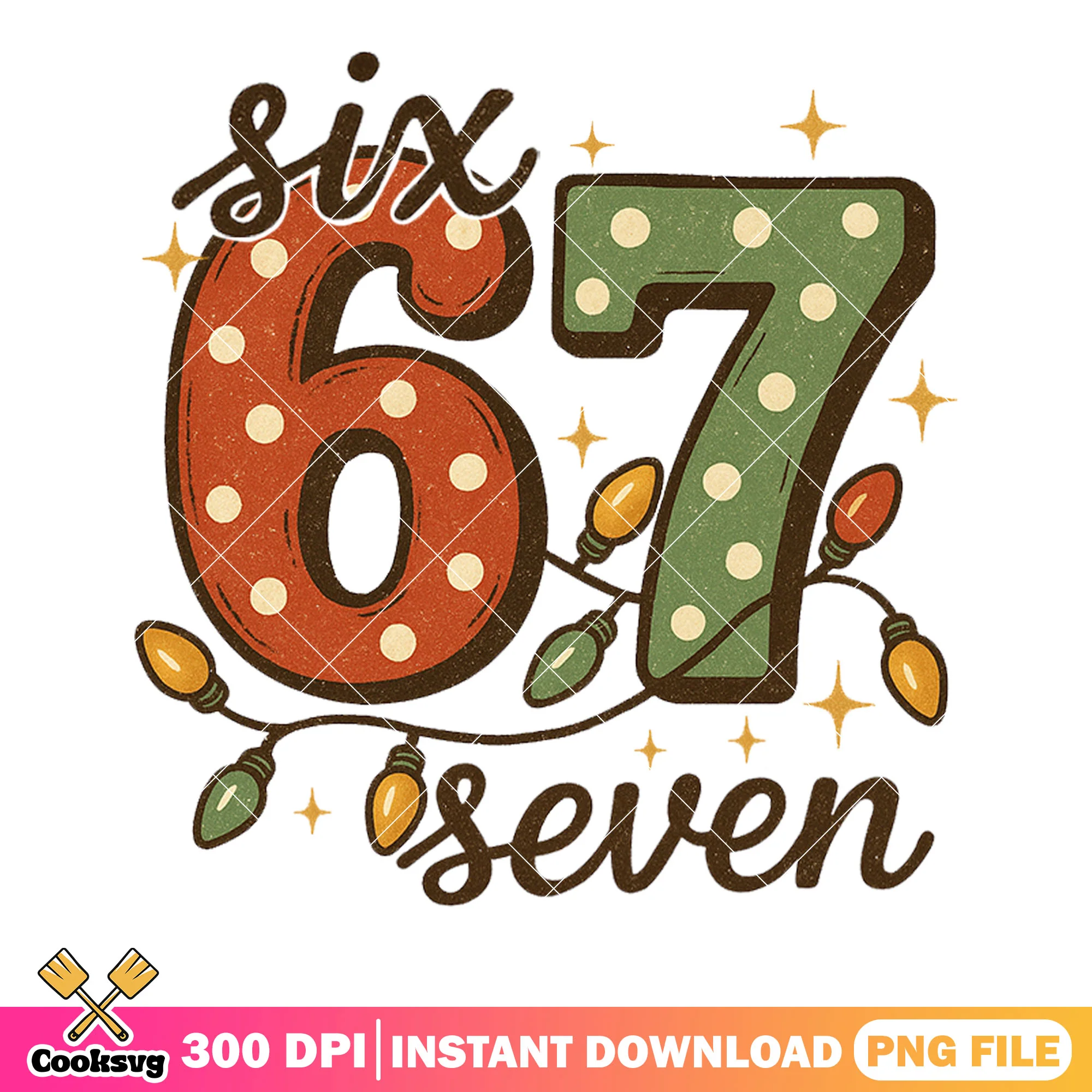 Christmas 67 poster starry png, christmas gifts png, six seven png