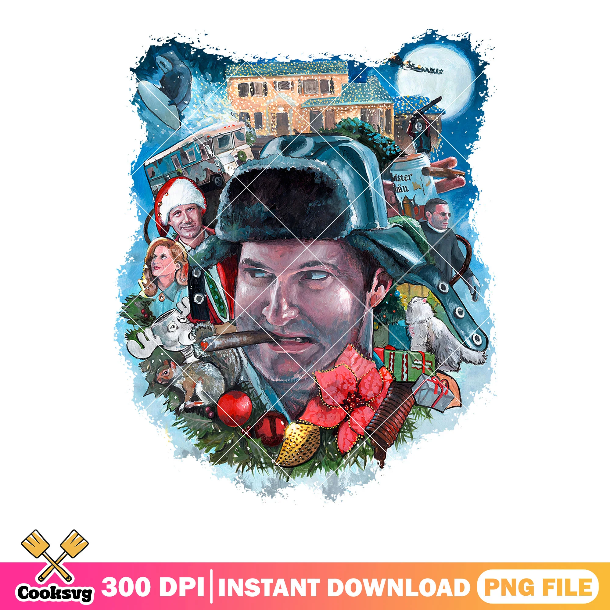 Christmas clark griswold poster png, national lampoon vacation png