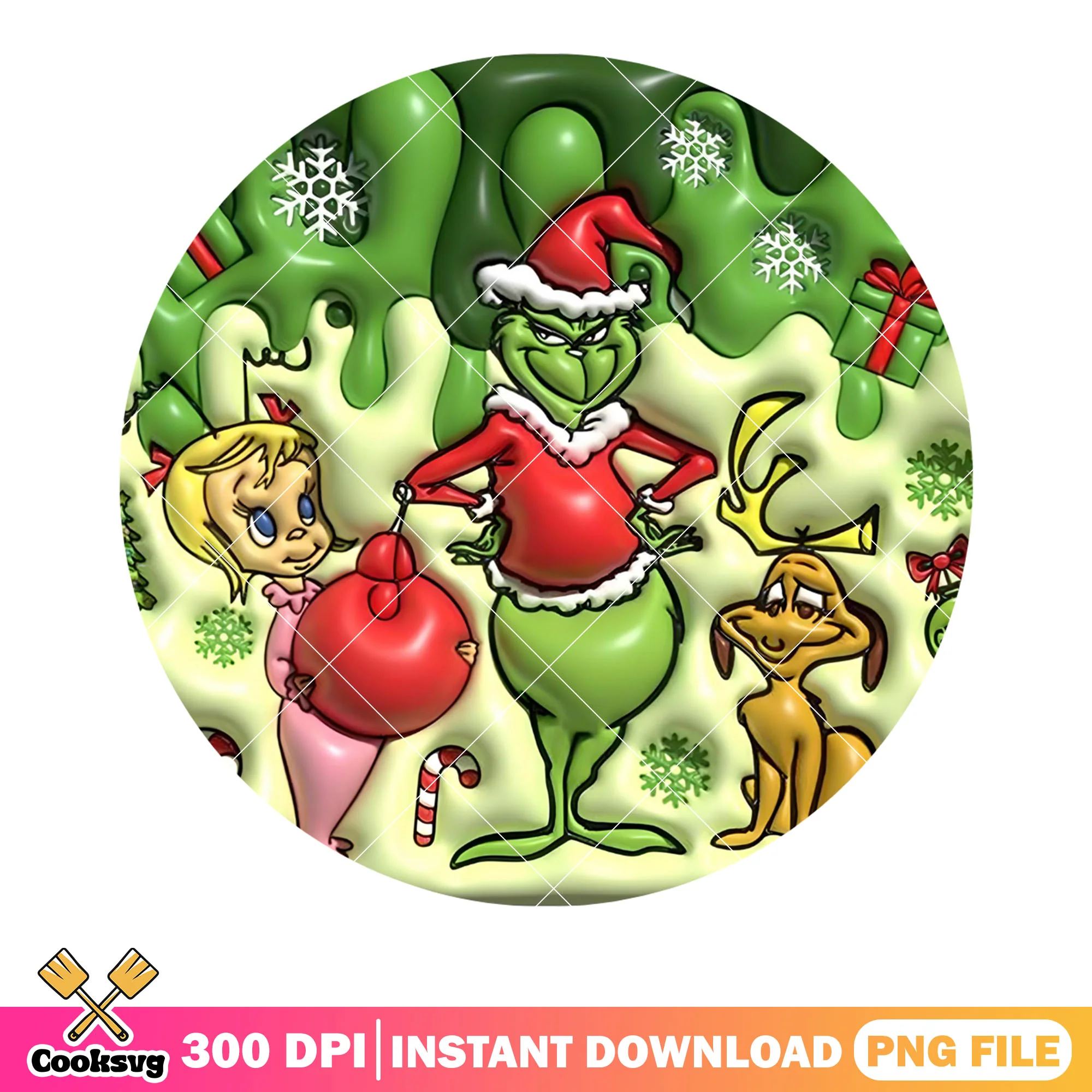Christmas cookies gifts png, santa claus costume png, the grinch png
