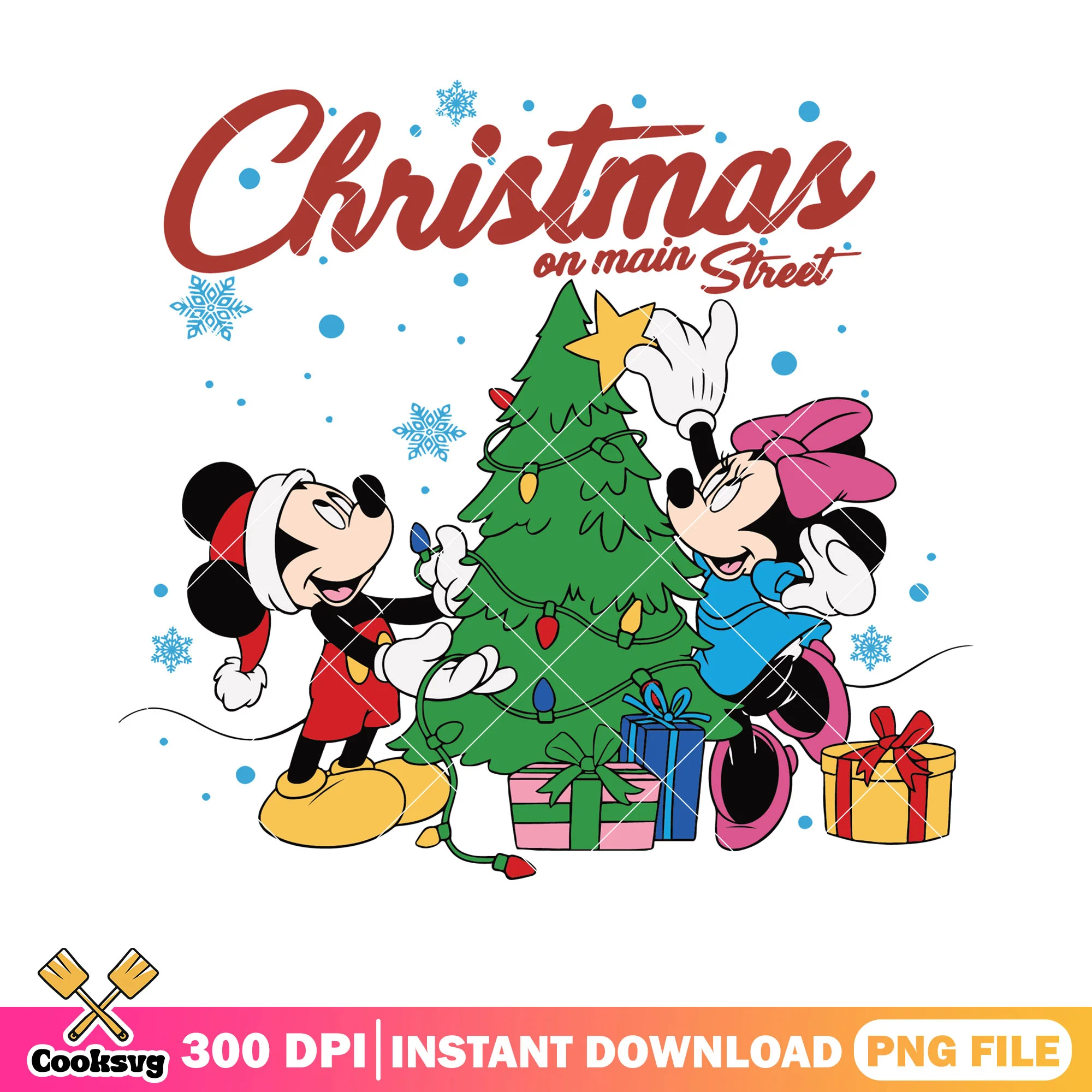 Christmas disney decor png, christmas lights png, disney christmas png