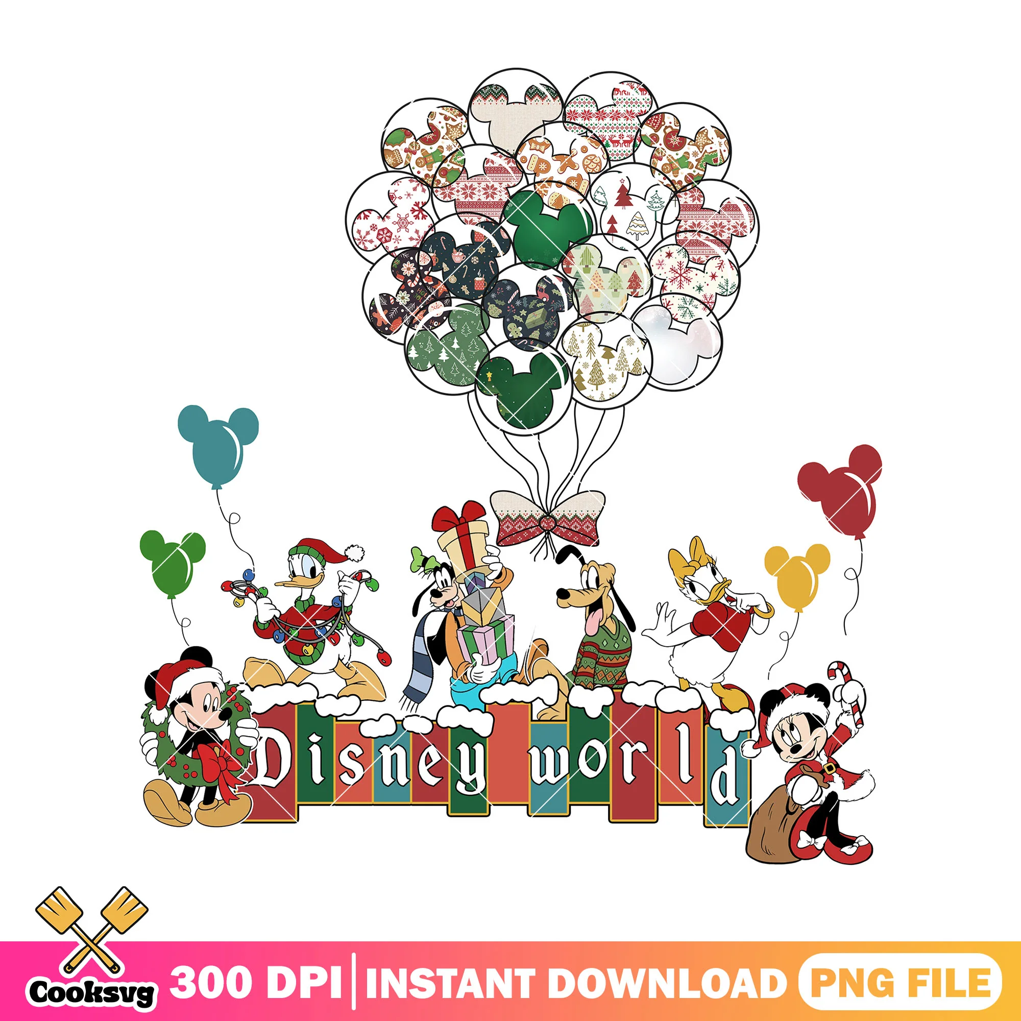 Christmas disney world png, disney world png, christmas spirit png