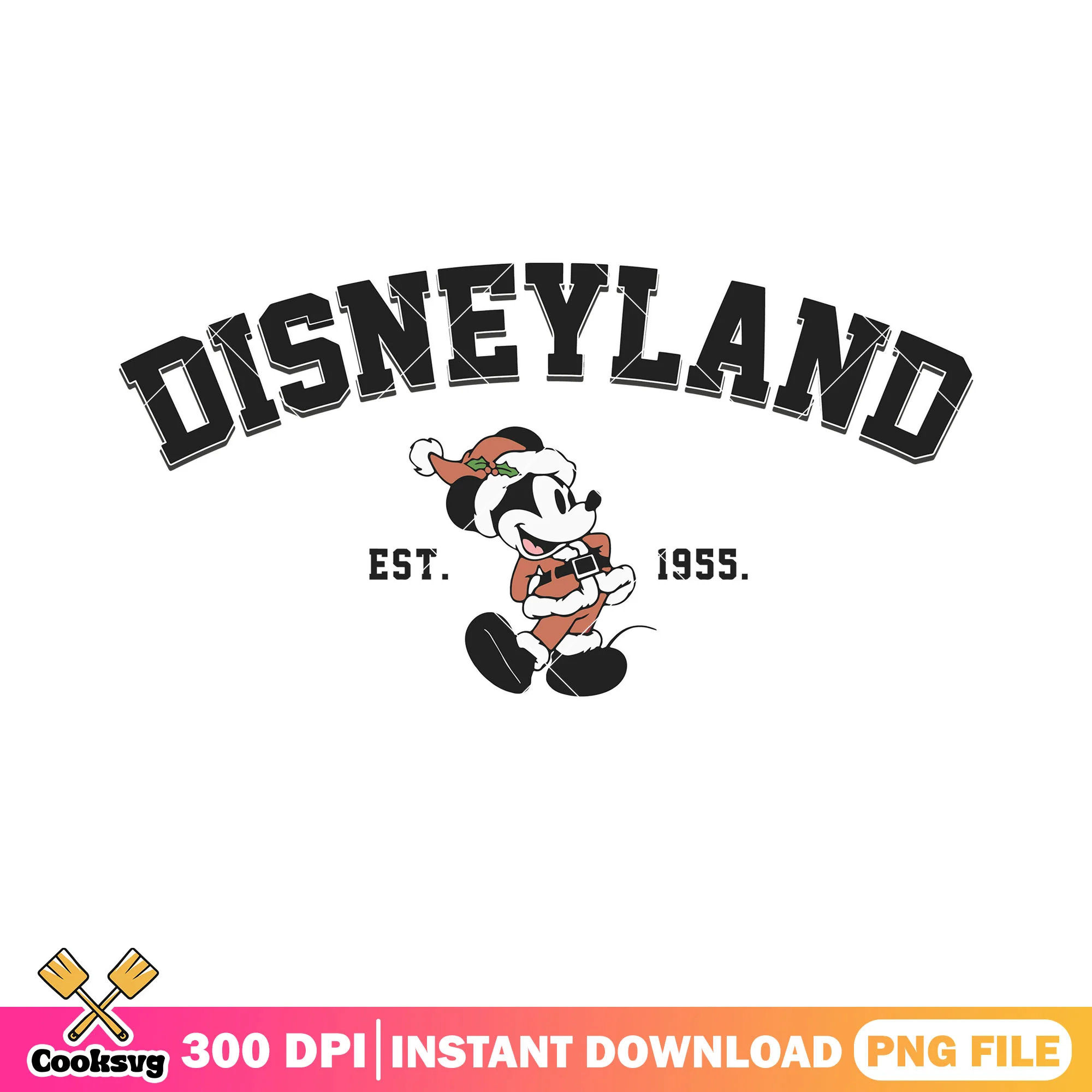 Christmas disneyland est 1955 png, disneyland png, mickey mouse png