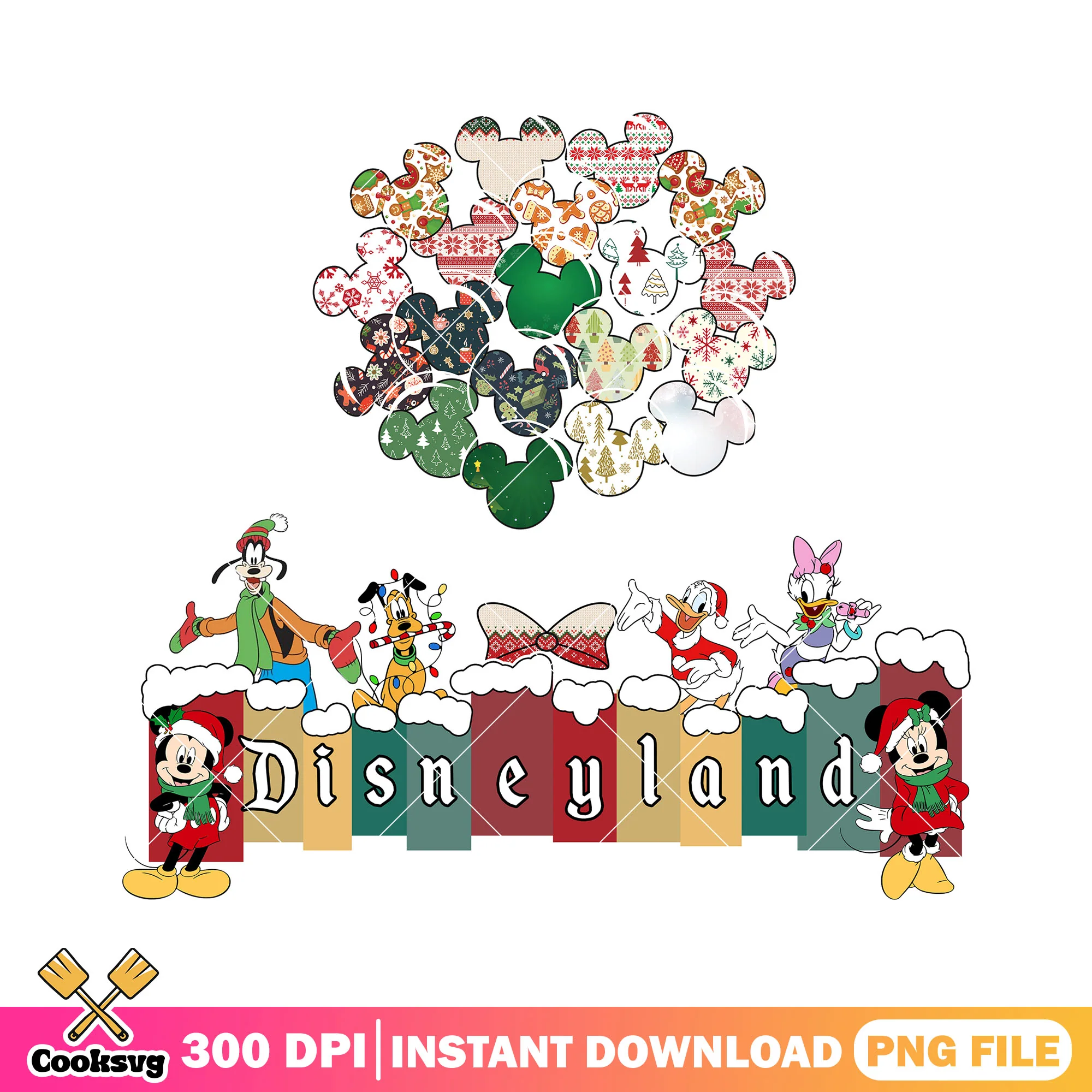 Christmas disneyland png, walt disney png, christmas spirit png