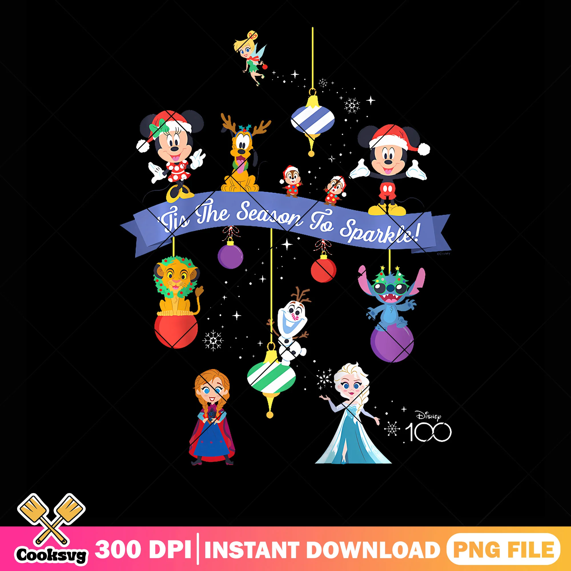 Christmas Holiday Tis The Season png, mickey mouse png, elsa png