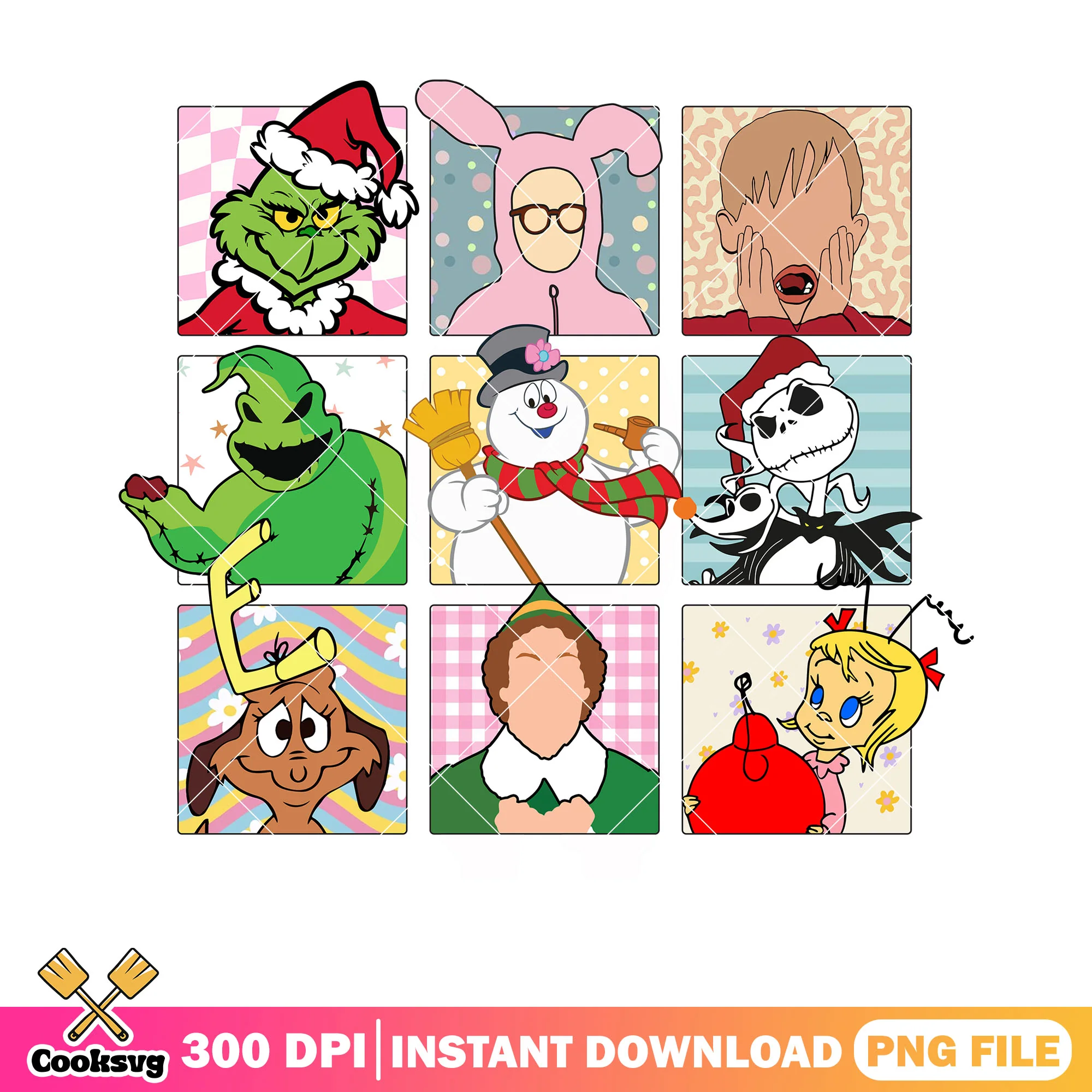 Christmas movie character png, snowman png, cindy lou who png
