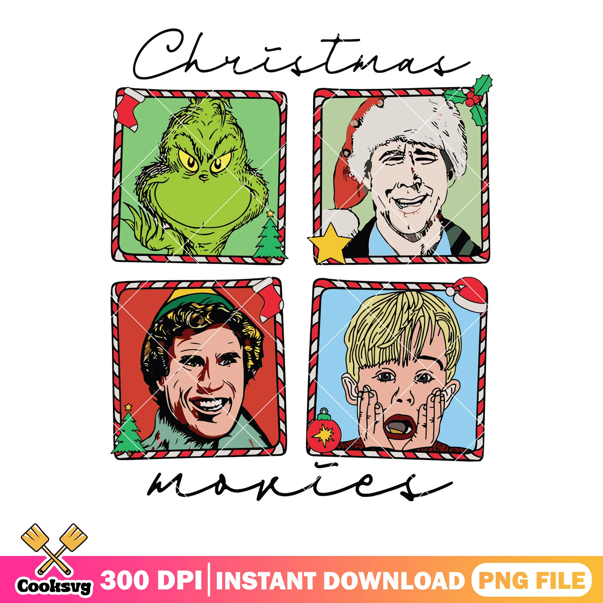 Christmas movie gifts kevin png, christmas stamp png, clark griswold png