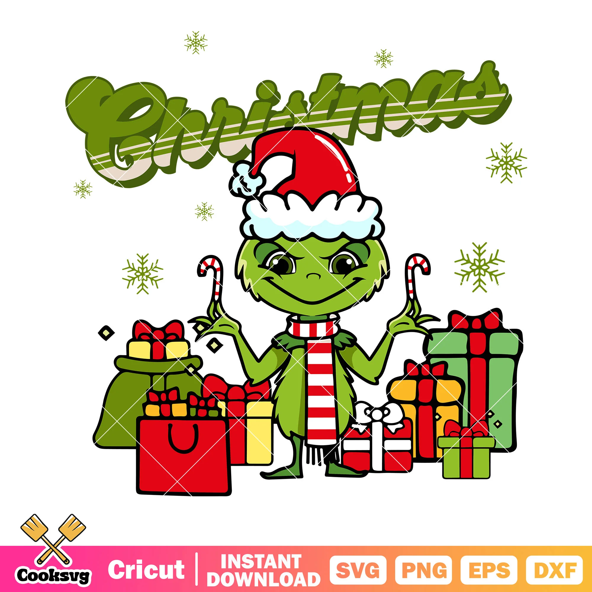 Christmas present svg, santa claus hat svg, snowflake svg