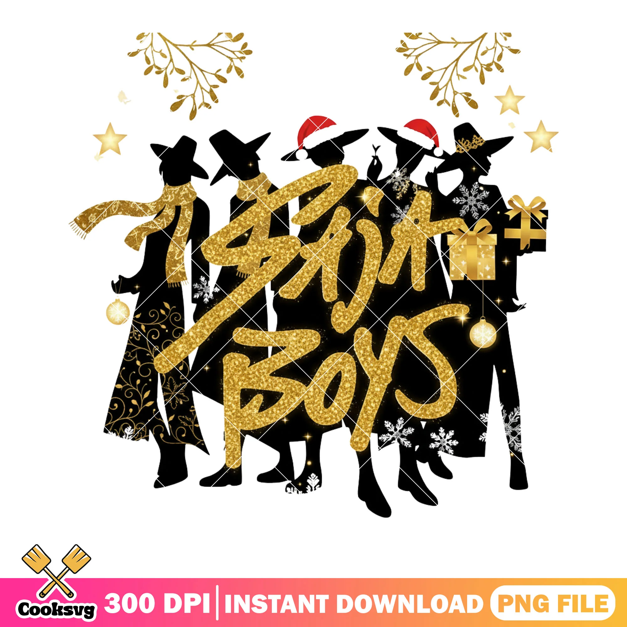 Christmas saja boys png, kpop demon hunters png, noel png